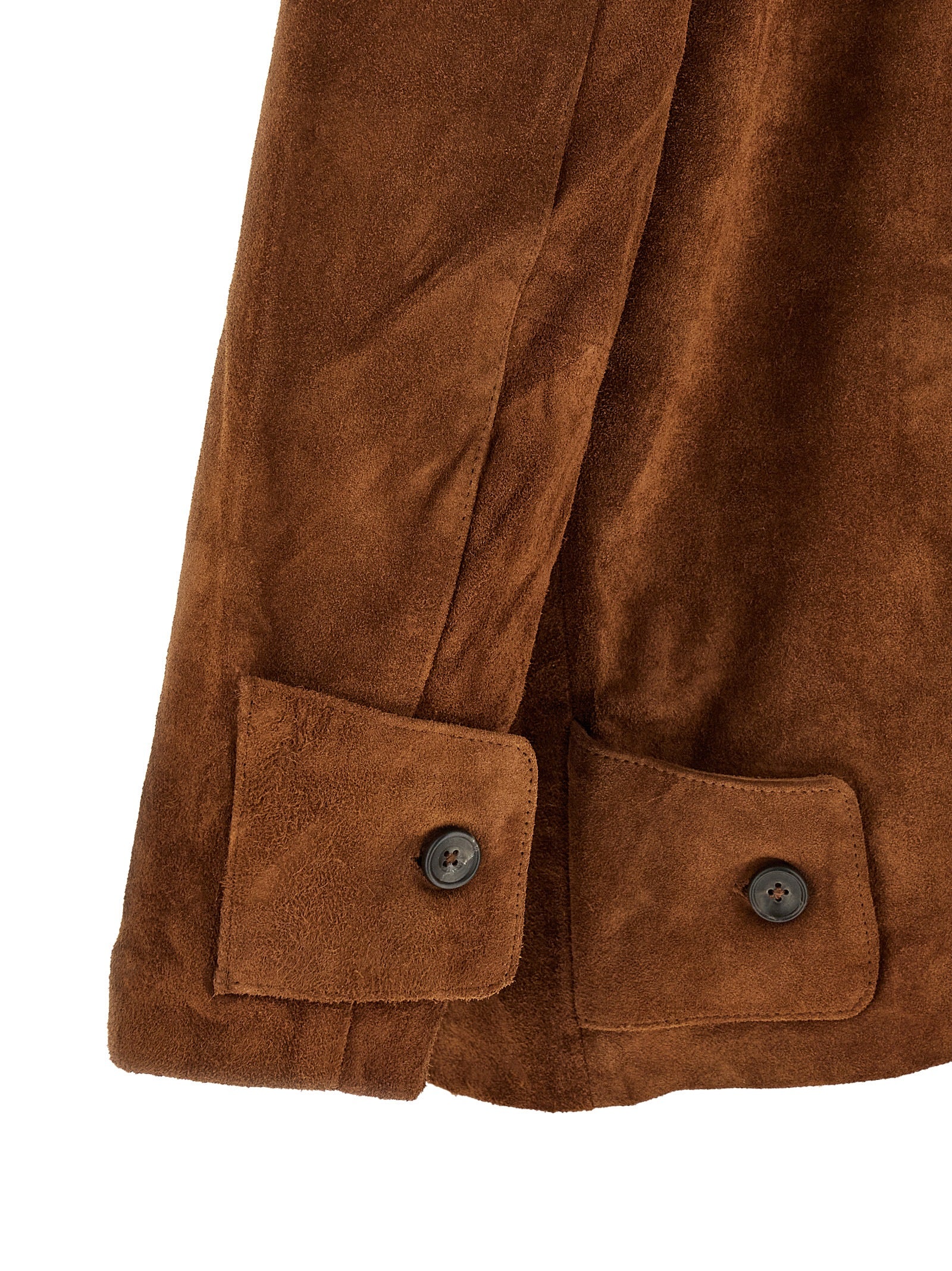 FOUND Brown Leather Leather Men's Jacket