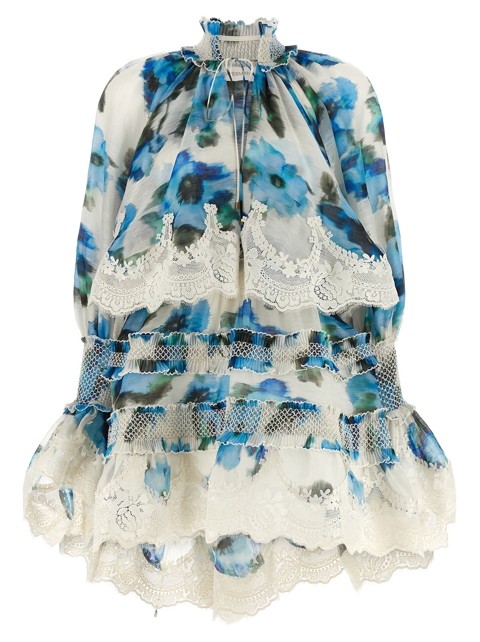 Zimmermann Blue Linen Short Women's Dress