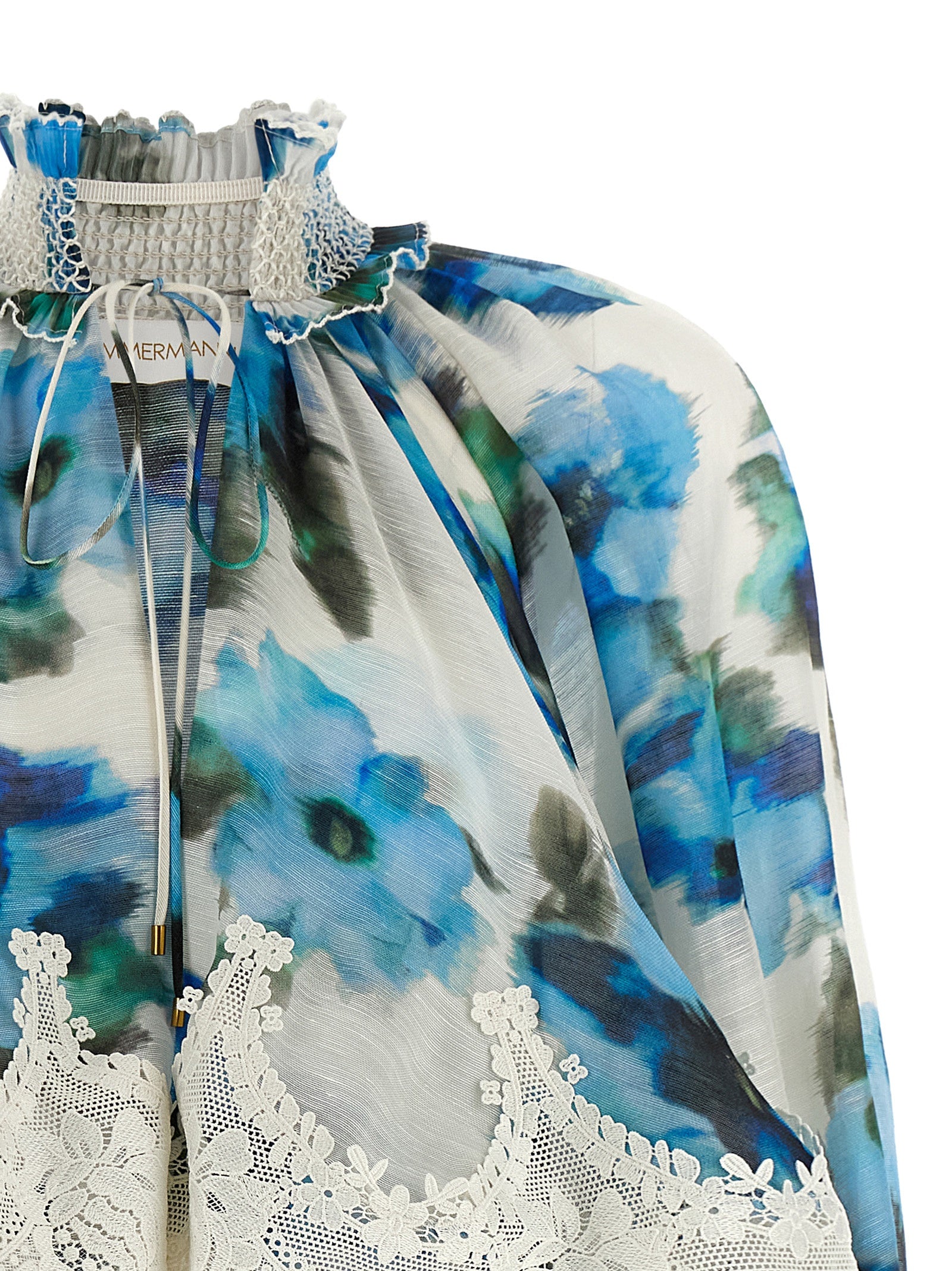 Zimmermann Blue Linen Short Women's Dress