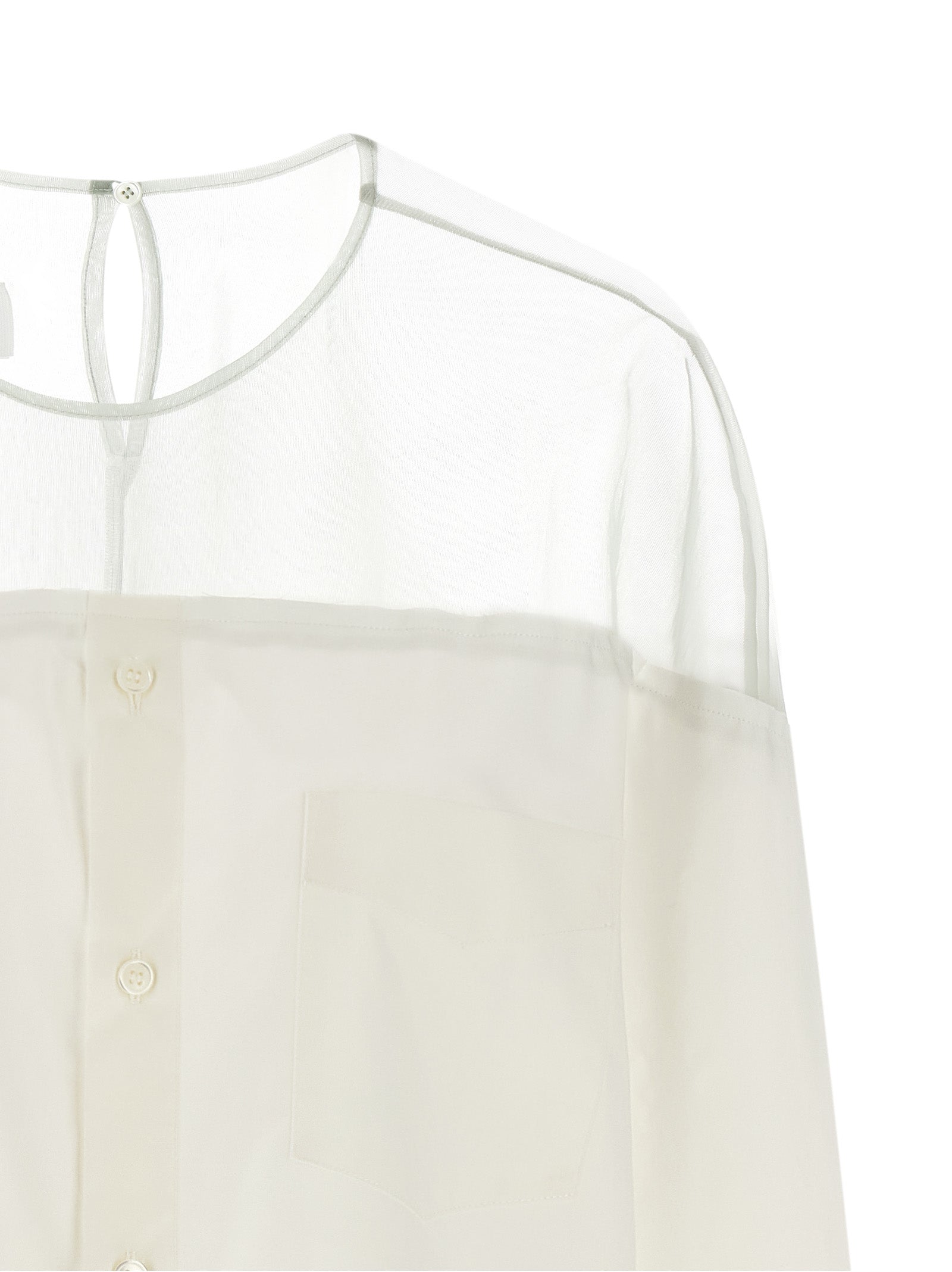 MM6 Maison Margiela White Cotton Women's Blouse