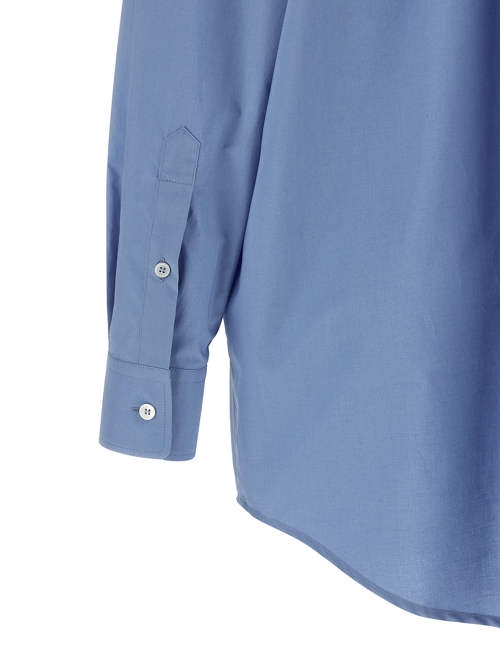 MM6 Maison Margiela Blue Cotton Women's Blouse