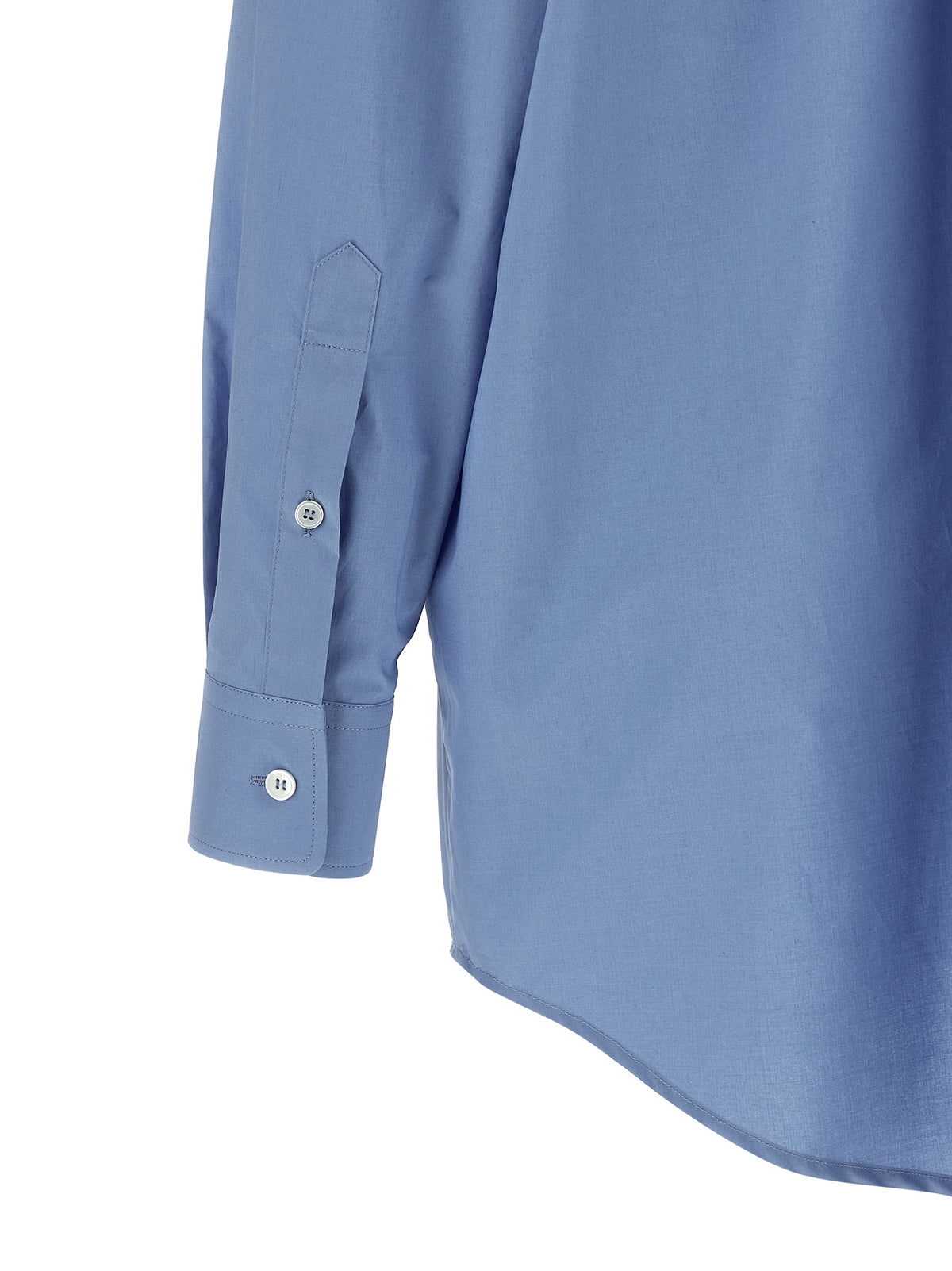 MM6 Maison Margiela Blue Cotton Women's Blouse