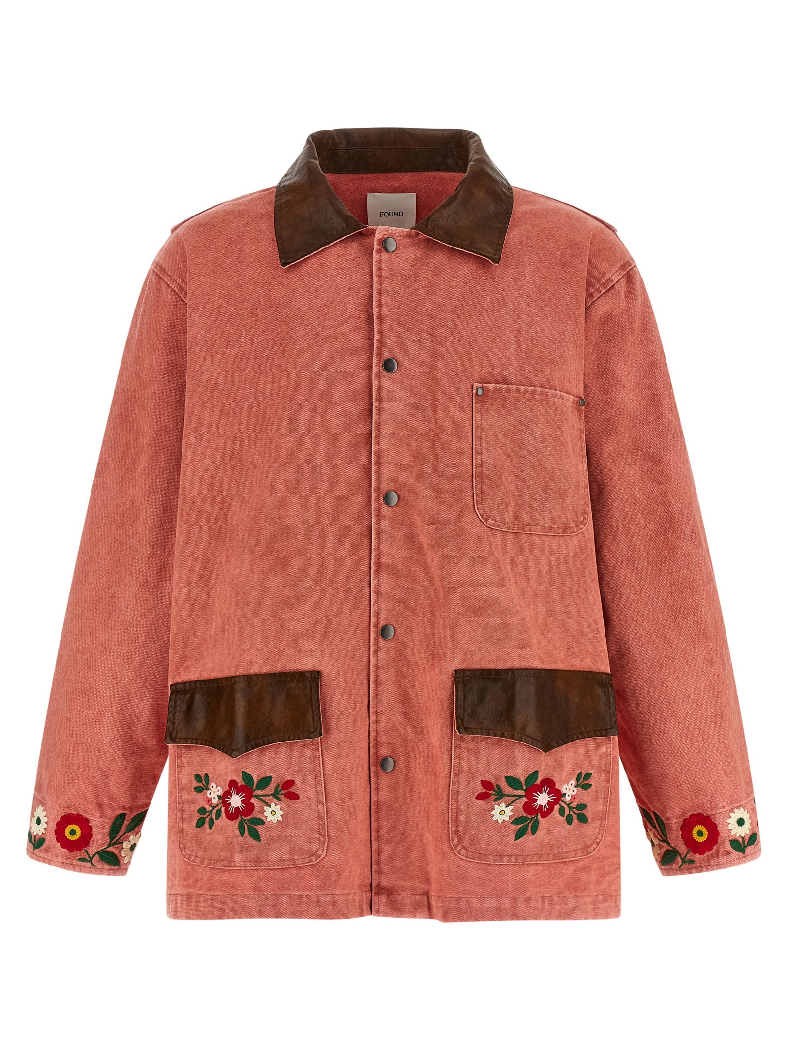 FOUND Multicolor Cotton Full-Length Men's Jacket