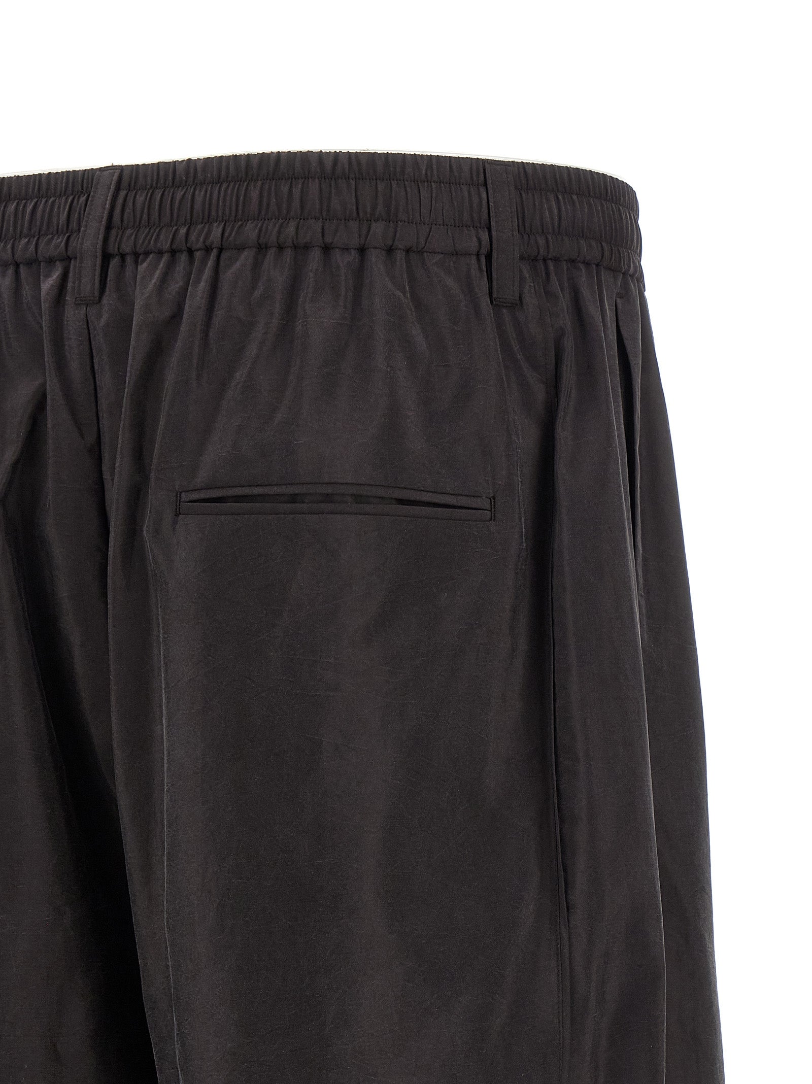 SSSTEIN Brown Silk Athletic Men's Pants