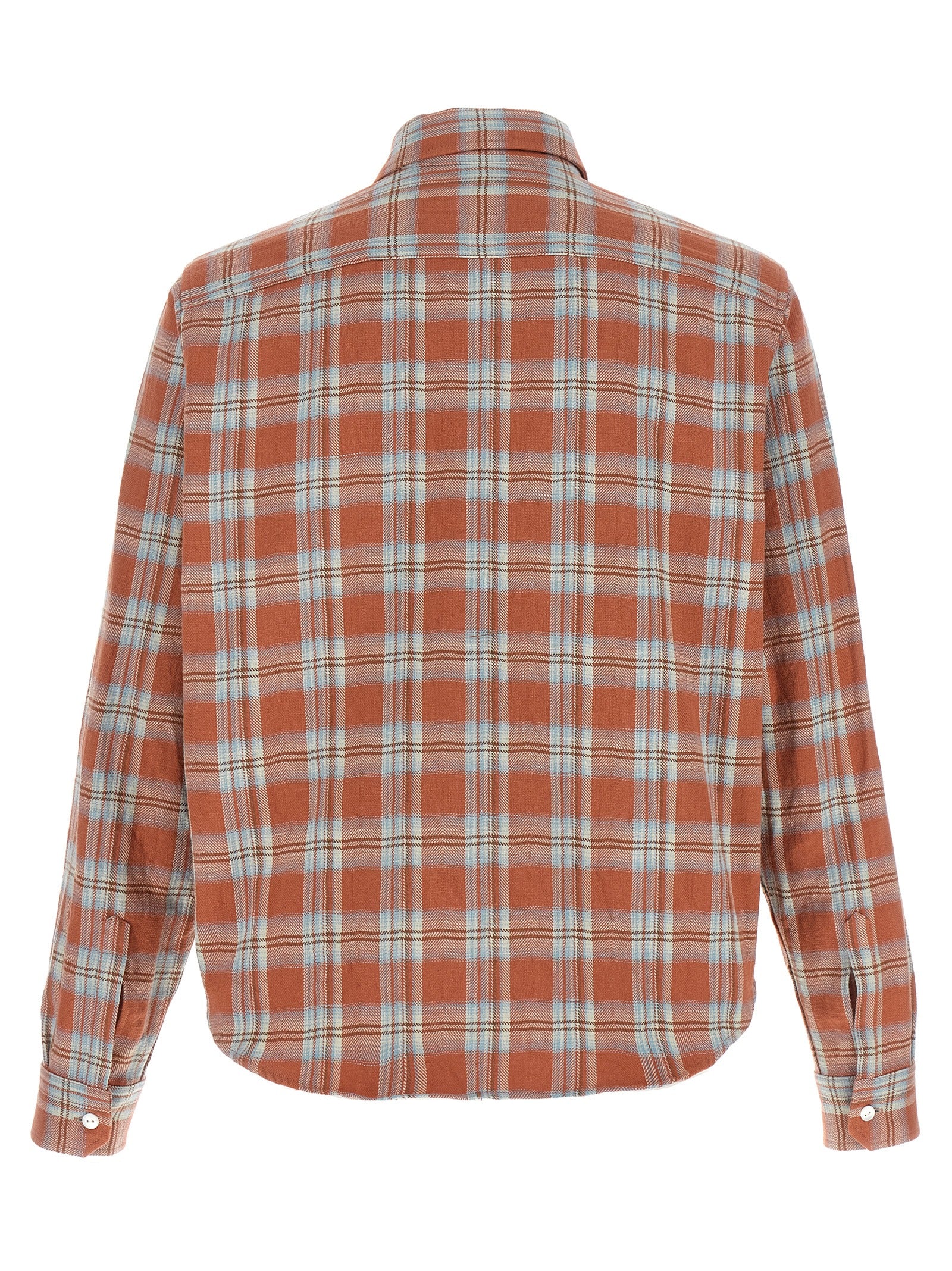 SECOND/LAYER Orange Cotton Men's Blouse