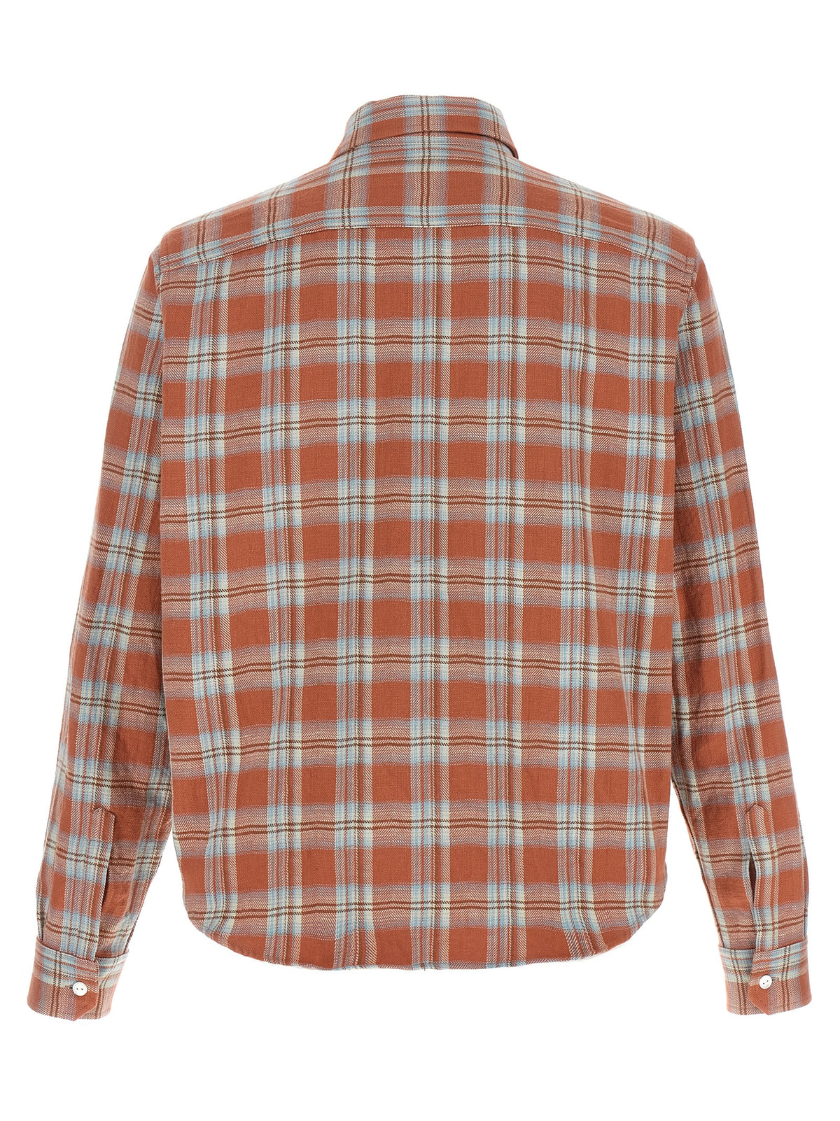 SECOND/LAYER Orange Cotton Men's Blouse