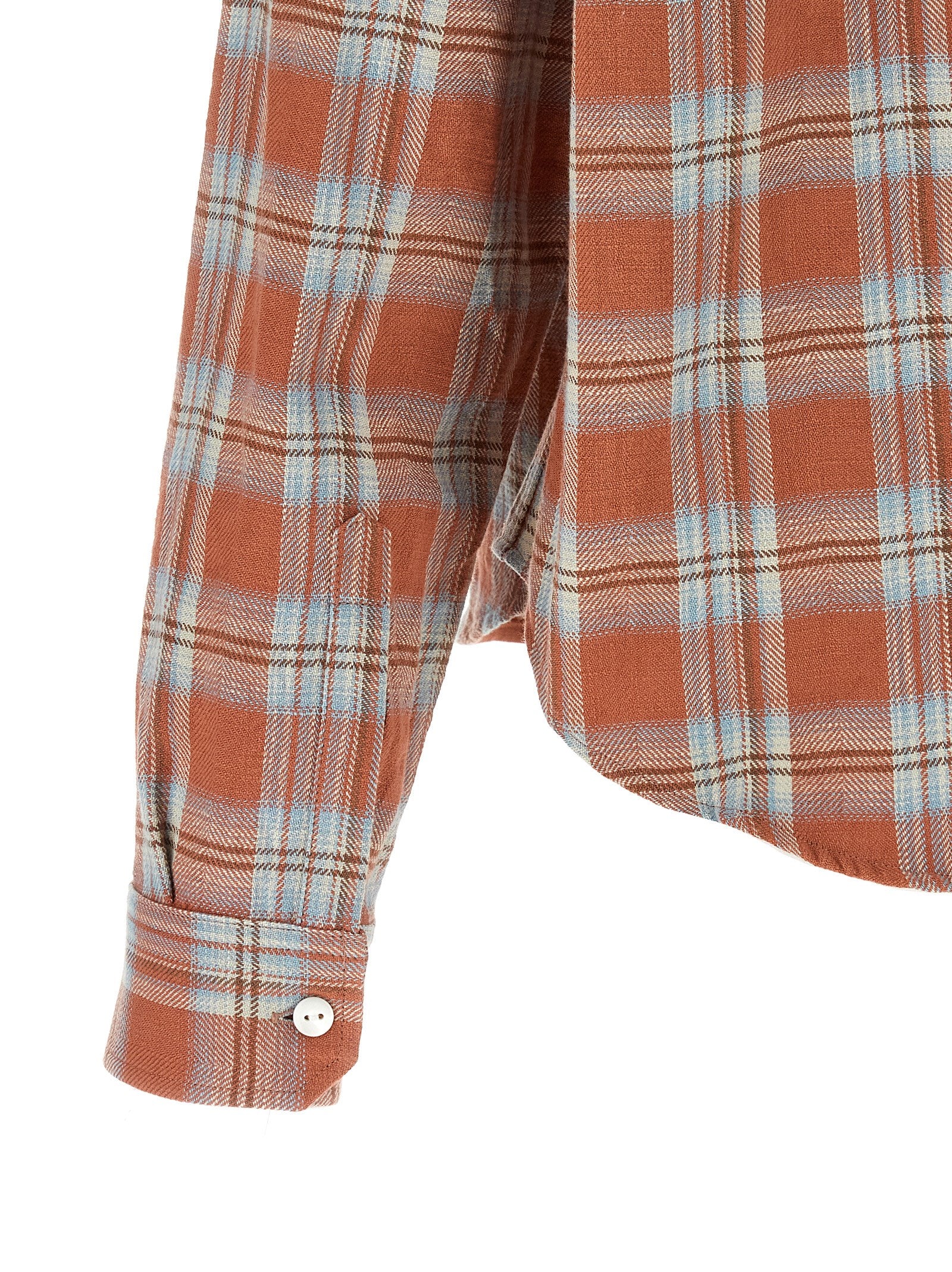 SECOND/LAYER Orange Cotton Men's Blouse
