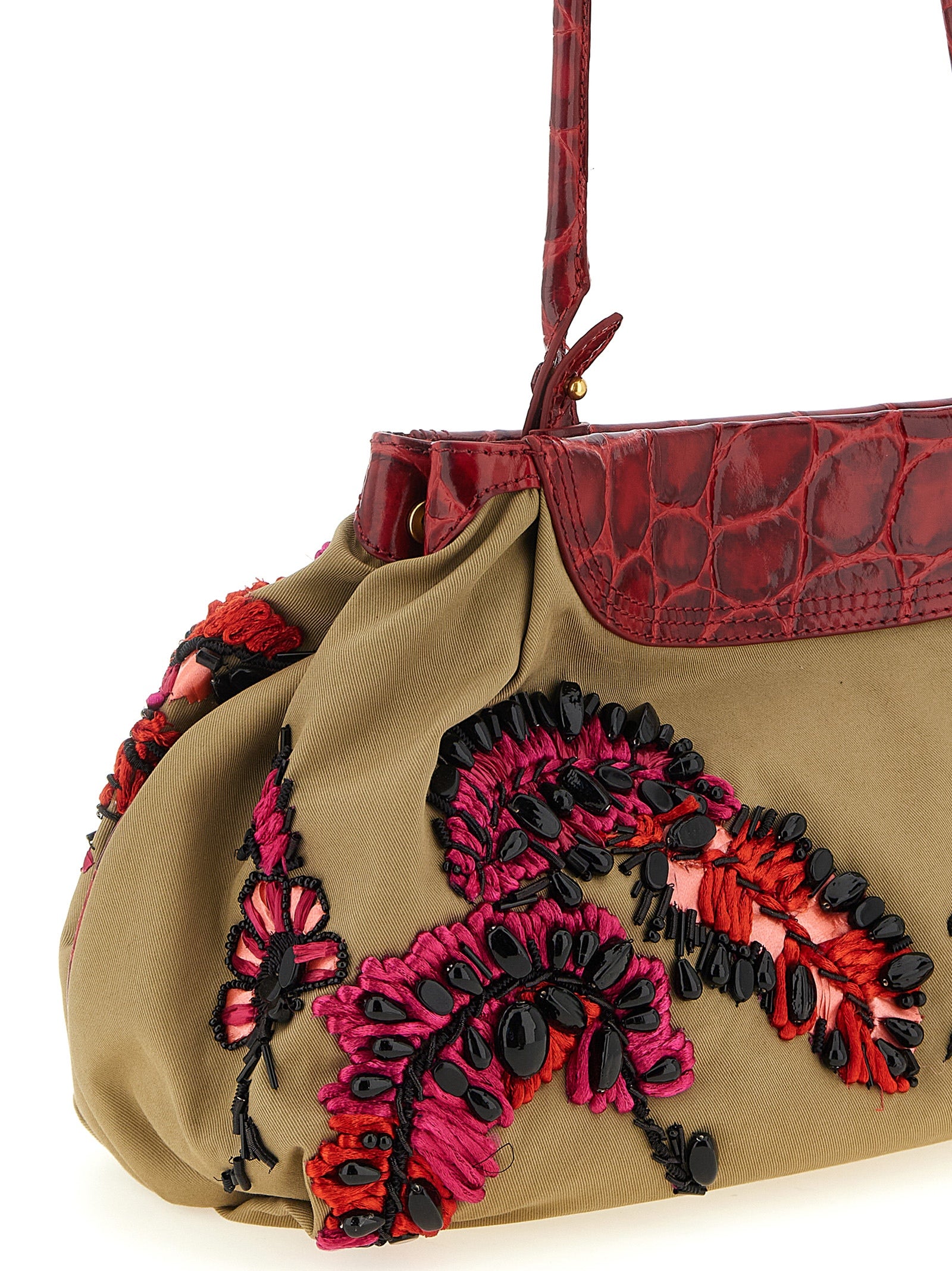 Dries Van Noten Multicolor Cotton Clutch Women's Bag