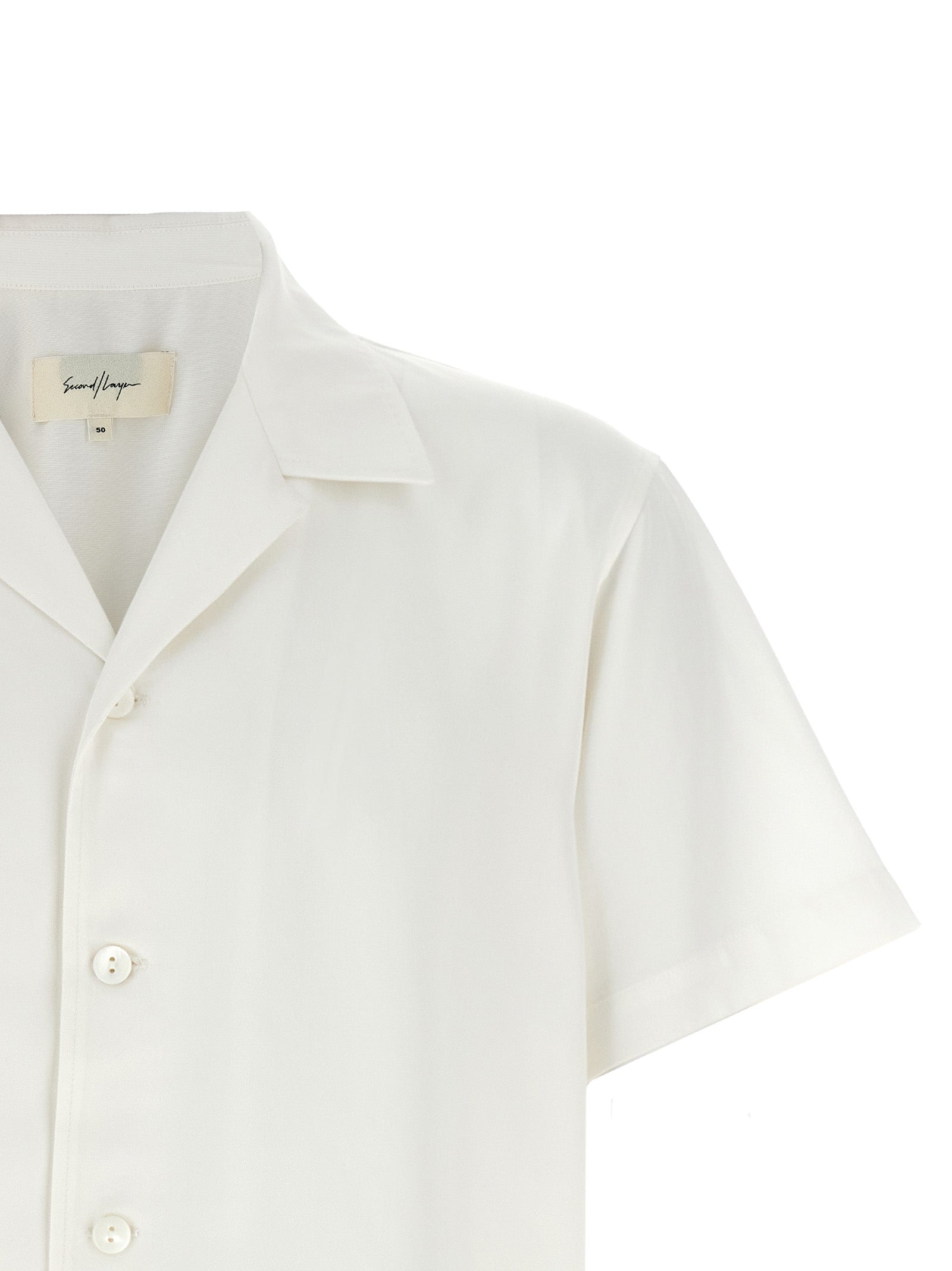 SECOND/LAYER White Lyocell Men's Blouse