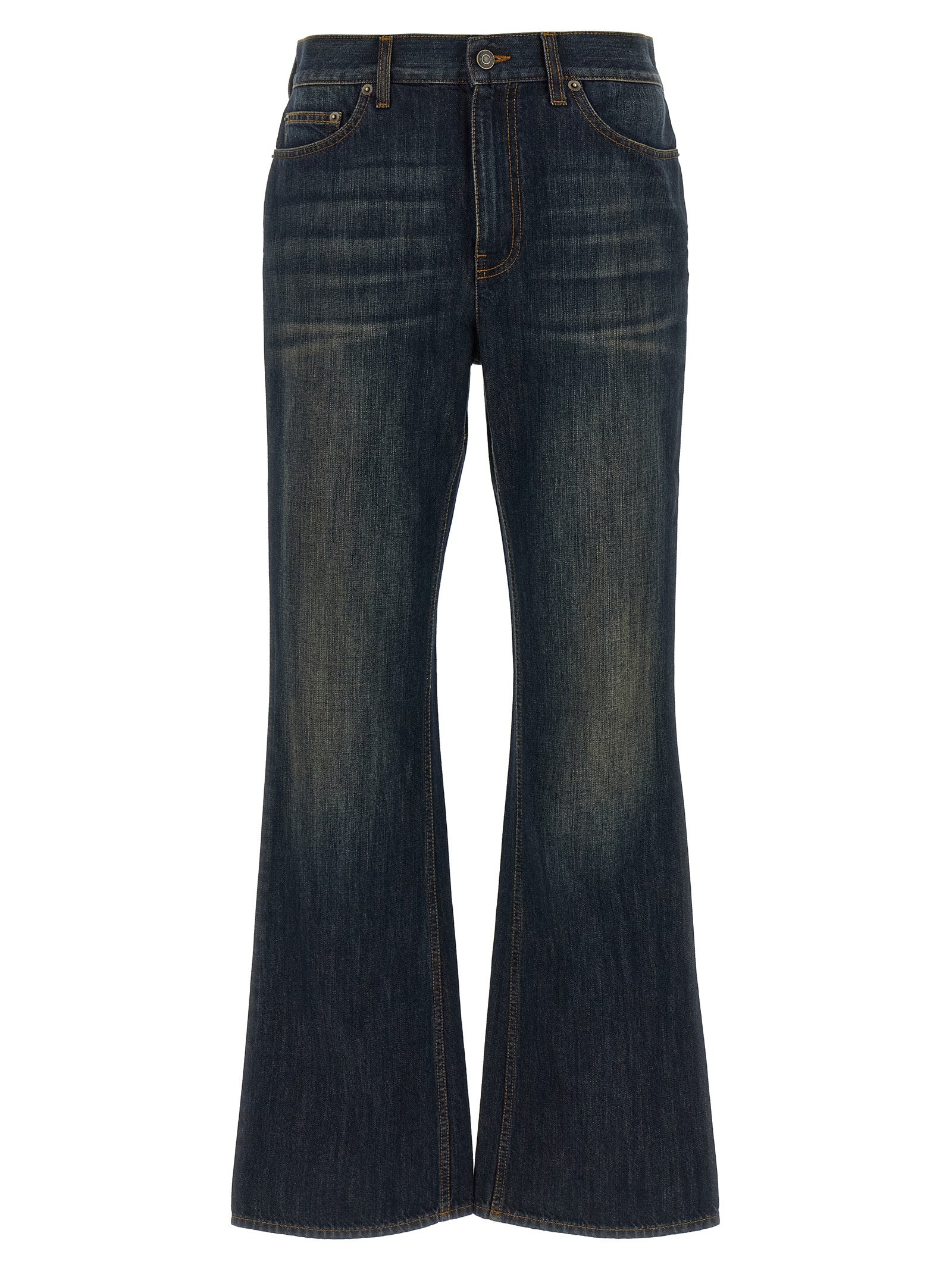 Burberry Blue Cotton Flared Women's Jeans