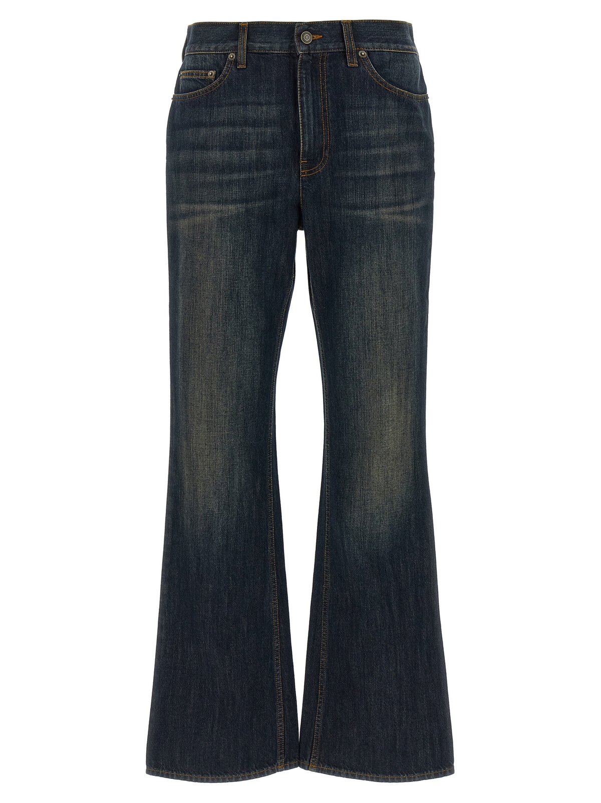 Burberry Blue Cotton Flared Women's Jeans