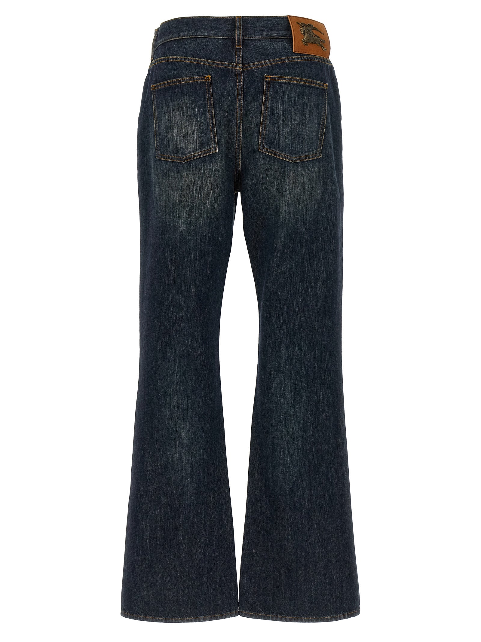 Burberry Blue Cotton Flared Women's Jeans