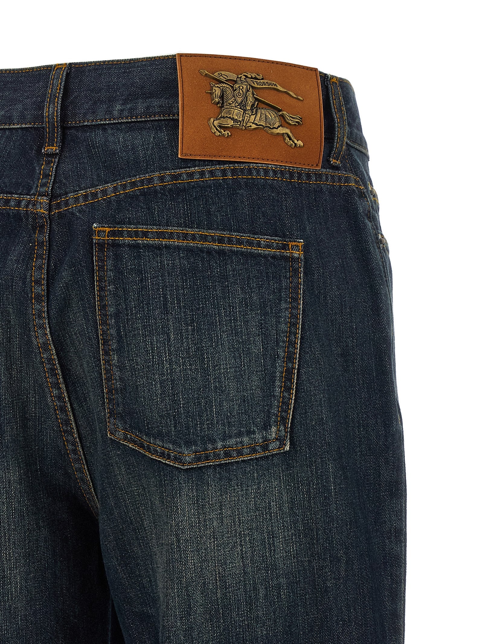 Burberry Blue Cotton Flared Women's Jeans