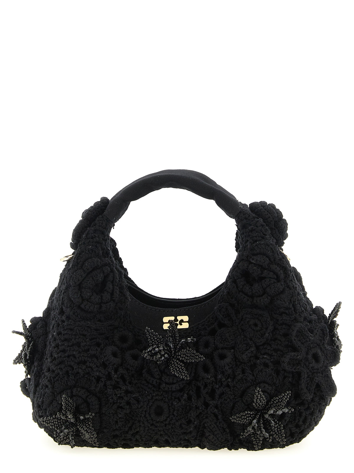 Ganni Black Organic Cotton Women's Handbag