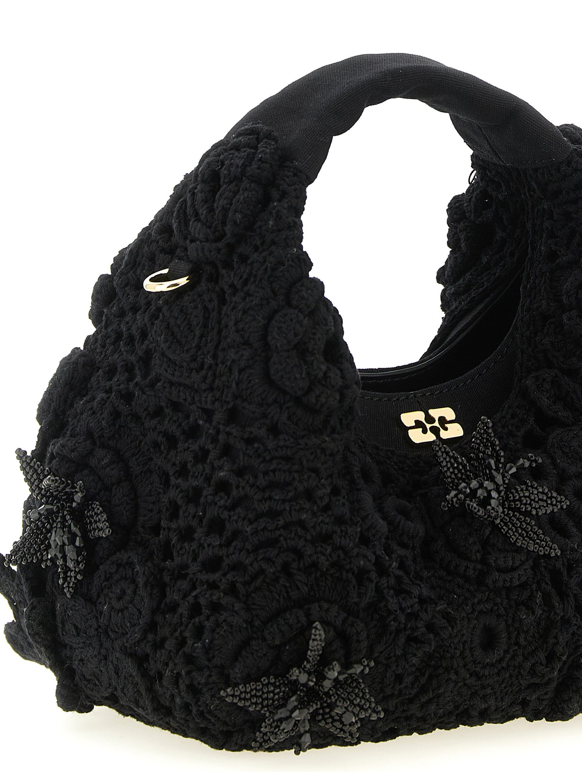 Ganni Black Organic Cotton Women's Handbag