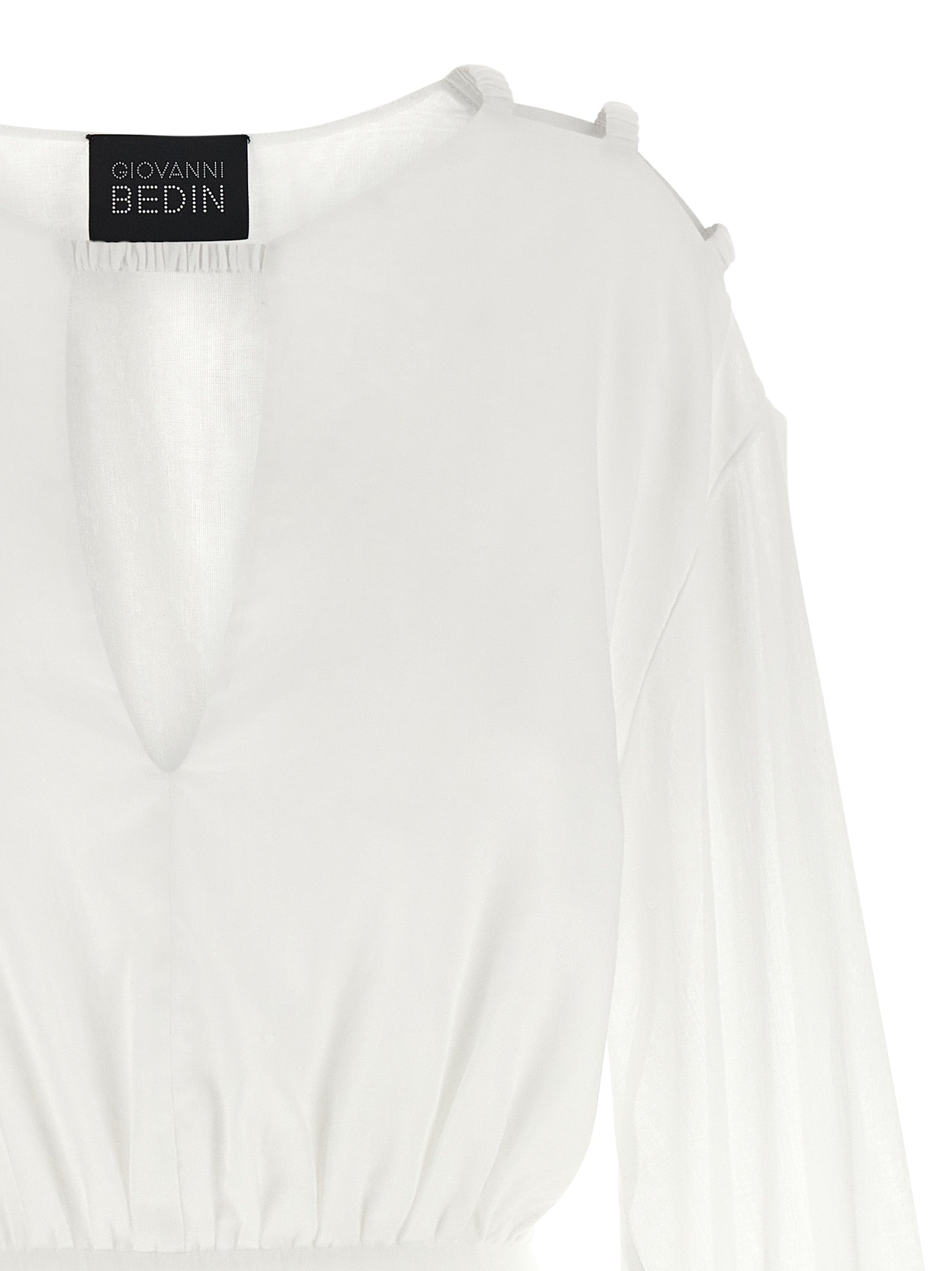 Giovanni Bedin White Cotton Short Women's Dress