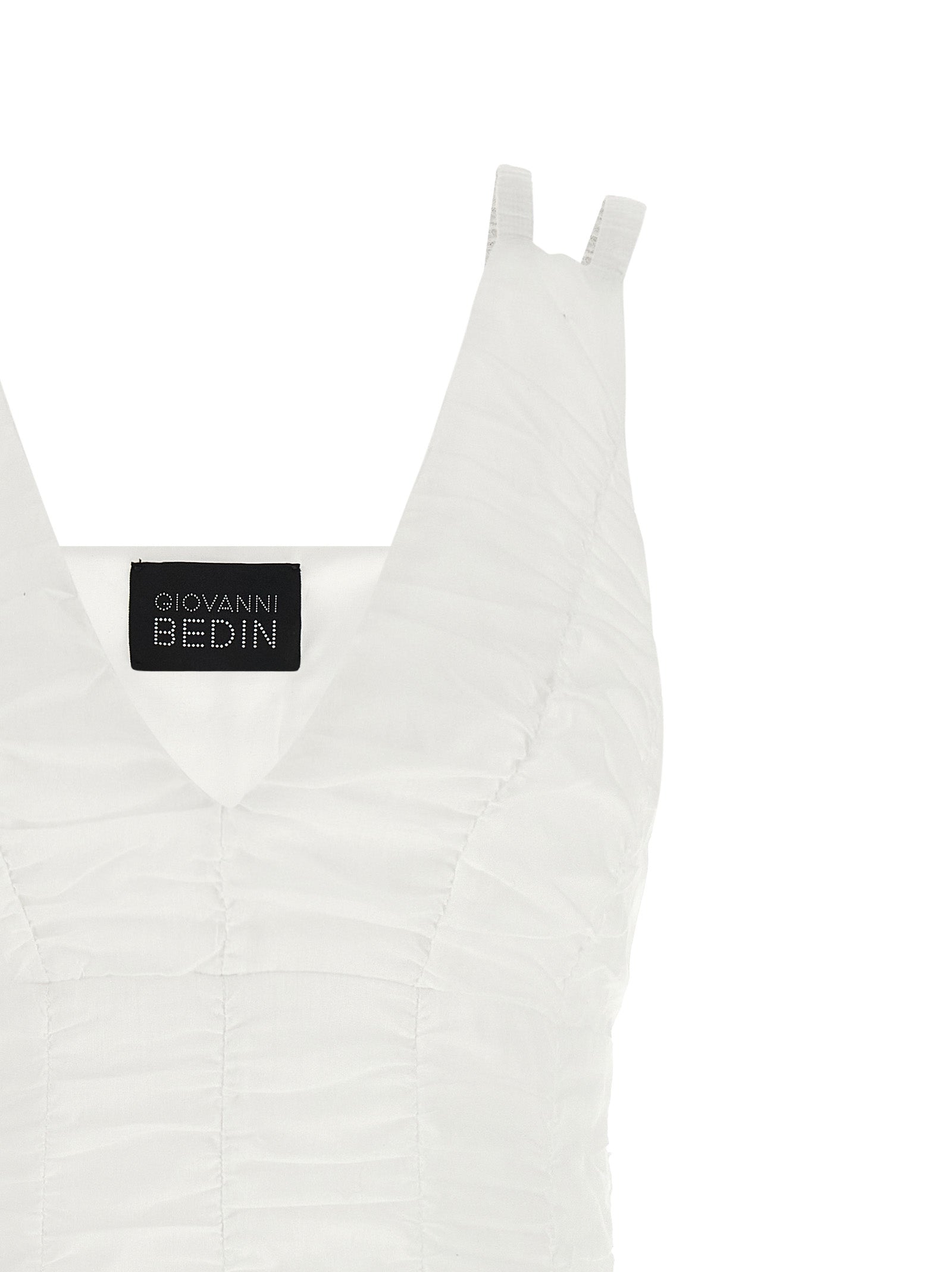 Giovanni Bedin White Cotton Short Women's Dress