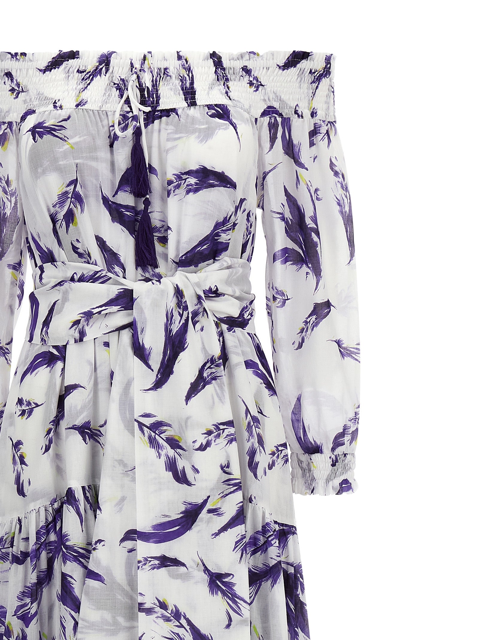 SAMANTHA SUNG Purple Cotton Long Women's Dress