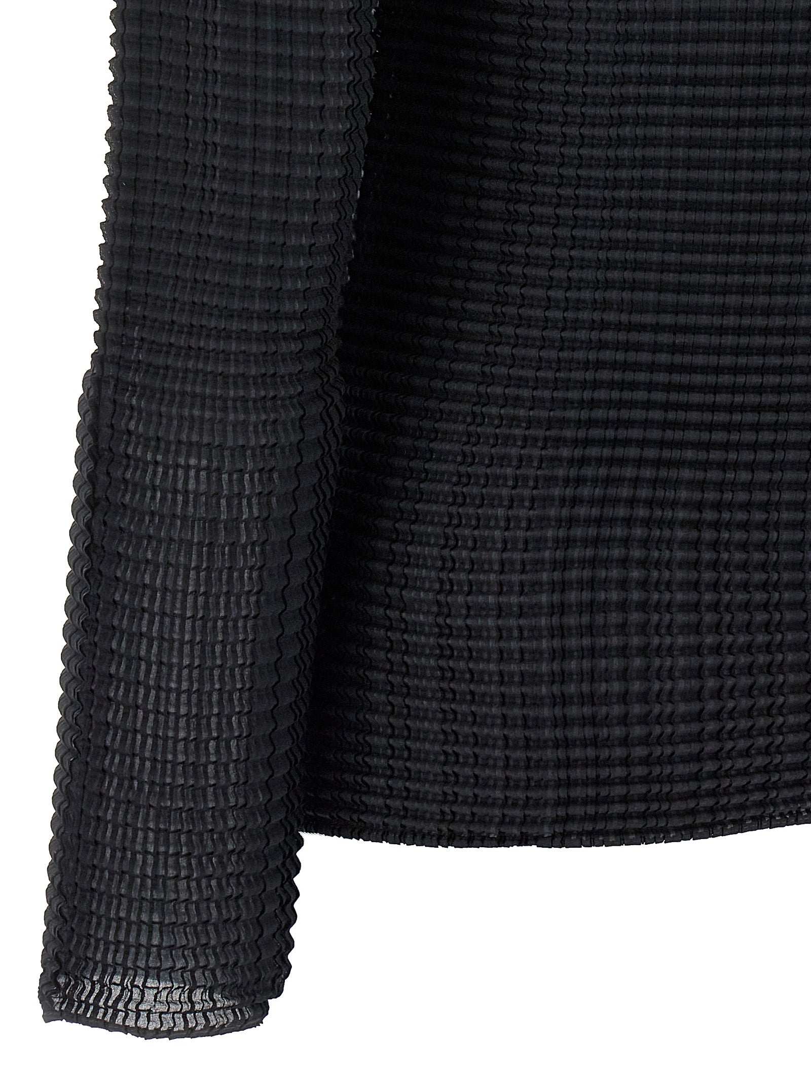 Issey Miyake Black Polyester Women's Cardigan