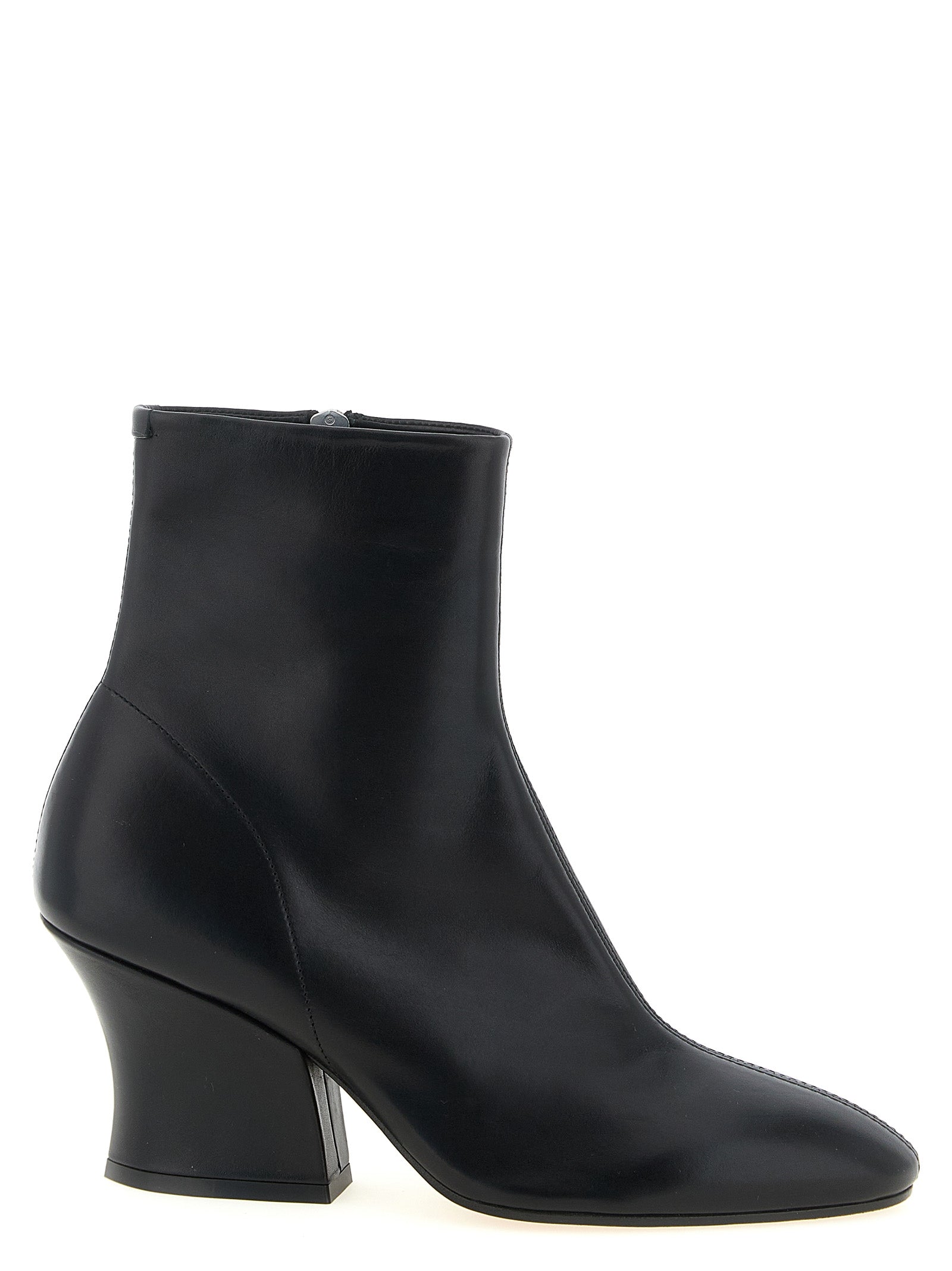 Jil Sander Black Calfskin Ankle Women's Boots
