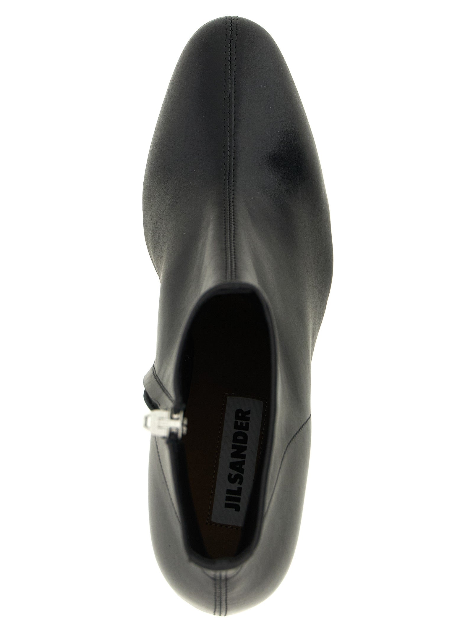 Jil Sander Black Calfskin Ankle Women's Boots