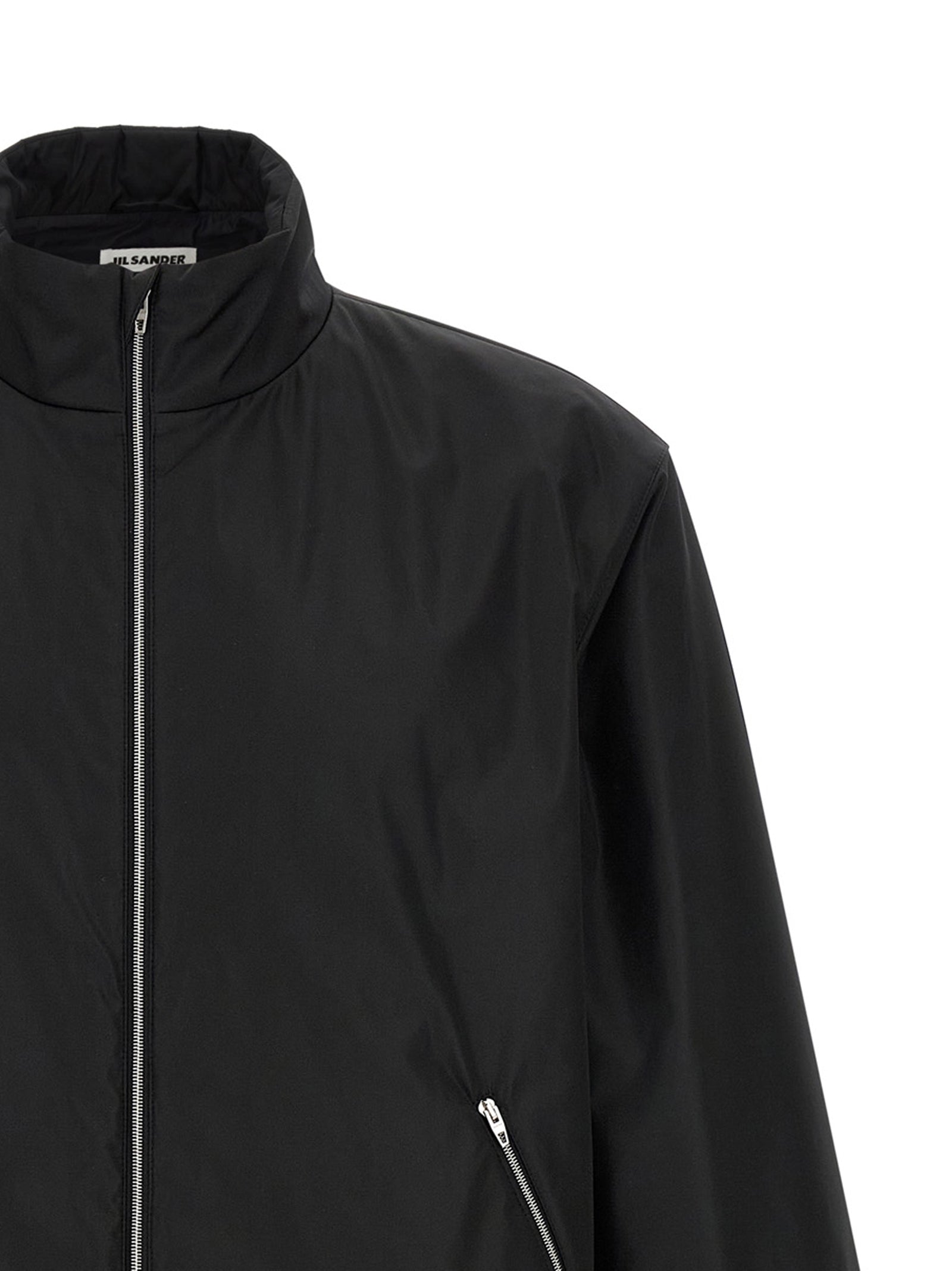 Jil Sander Black Polyester Full-Length Men's Jacket