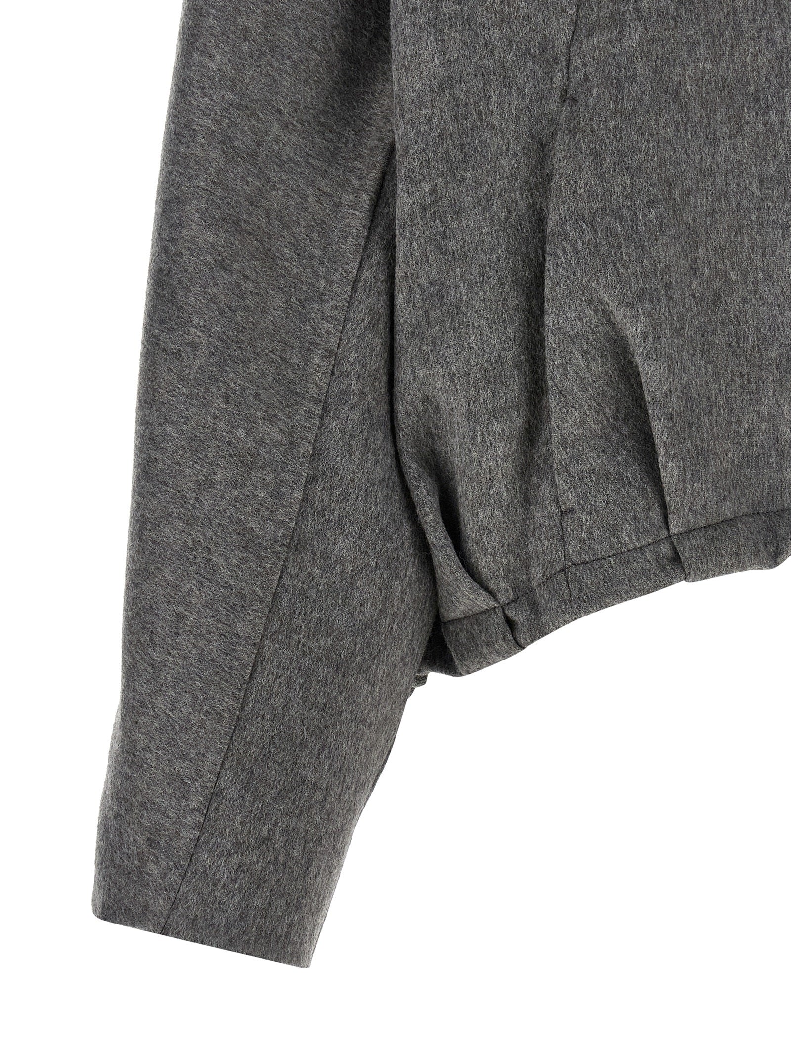 Brunello Cucinelli Gray Virgin Wool Full-Length Women's Jacket