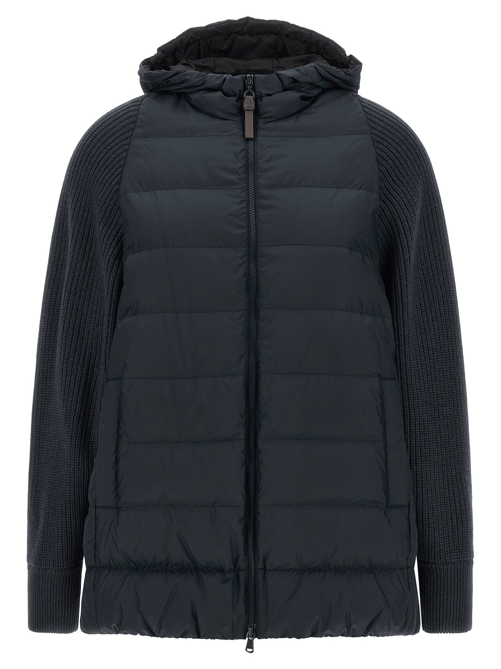 Brunello Cucinelli Blue Polyester Full-Length Women's Jacket