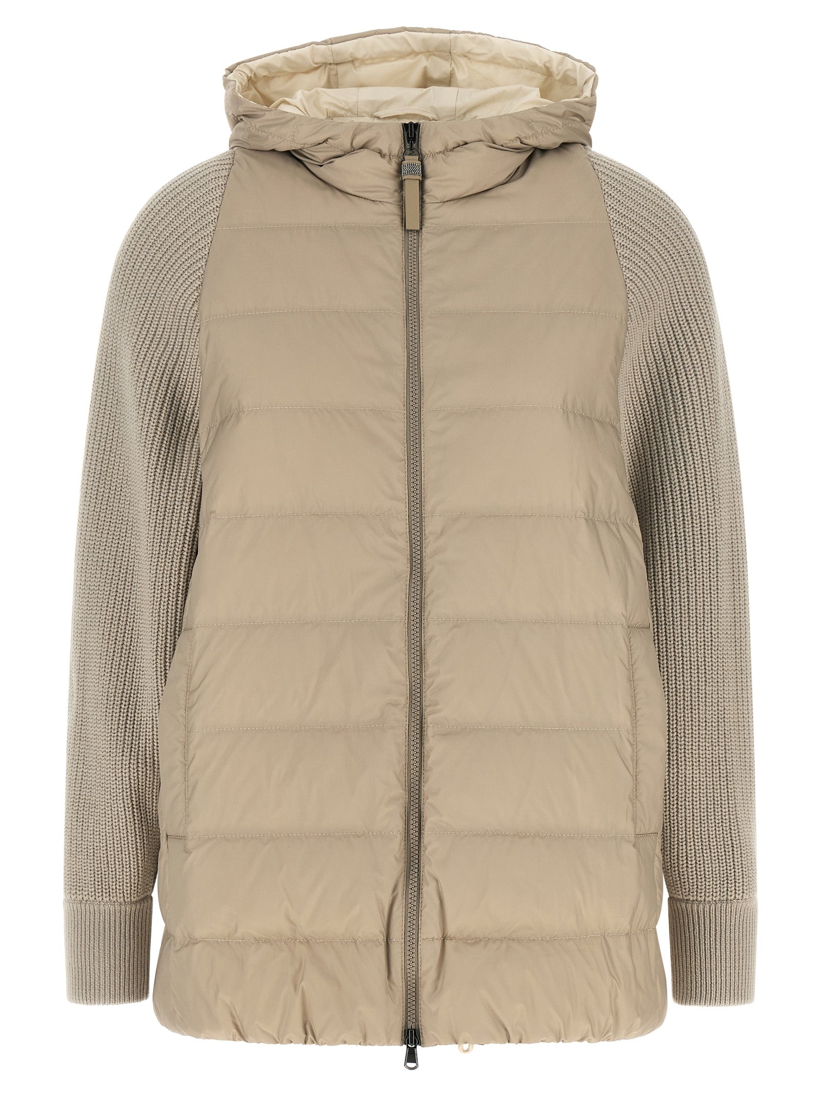 Brunello Cucinelli Beige Polyester Full-Length Women's Jacket