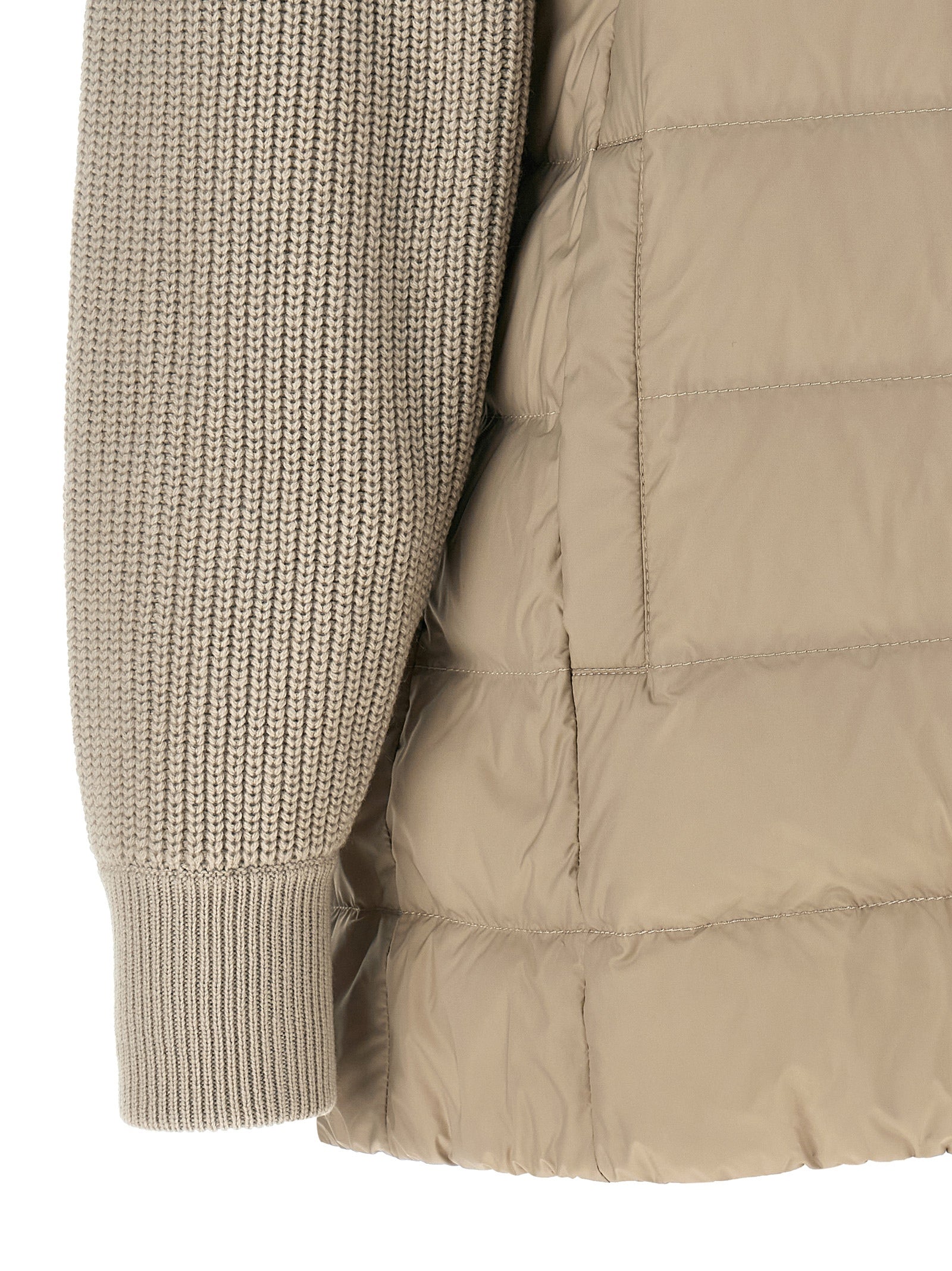 Brunello Cucinelli Beige Polyester Full-Length Women's Jacket