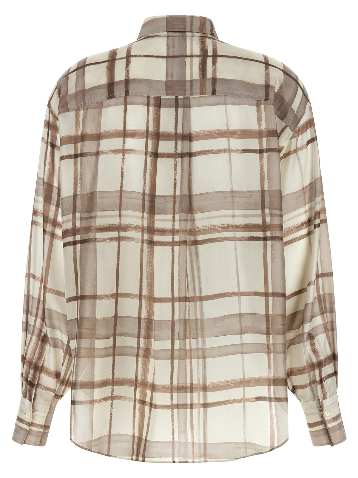 Brunello Cucinelli Beige Silk Women's Blouse