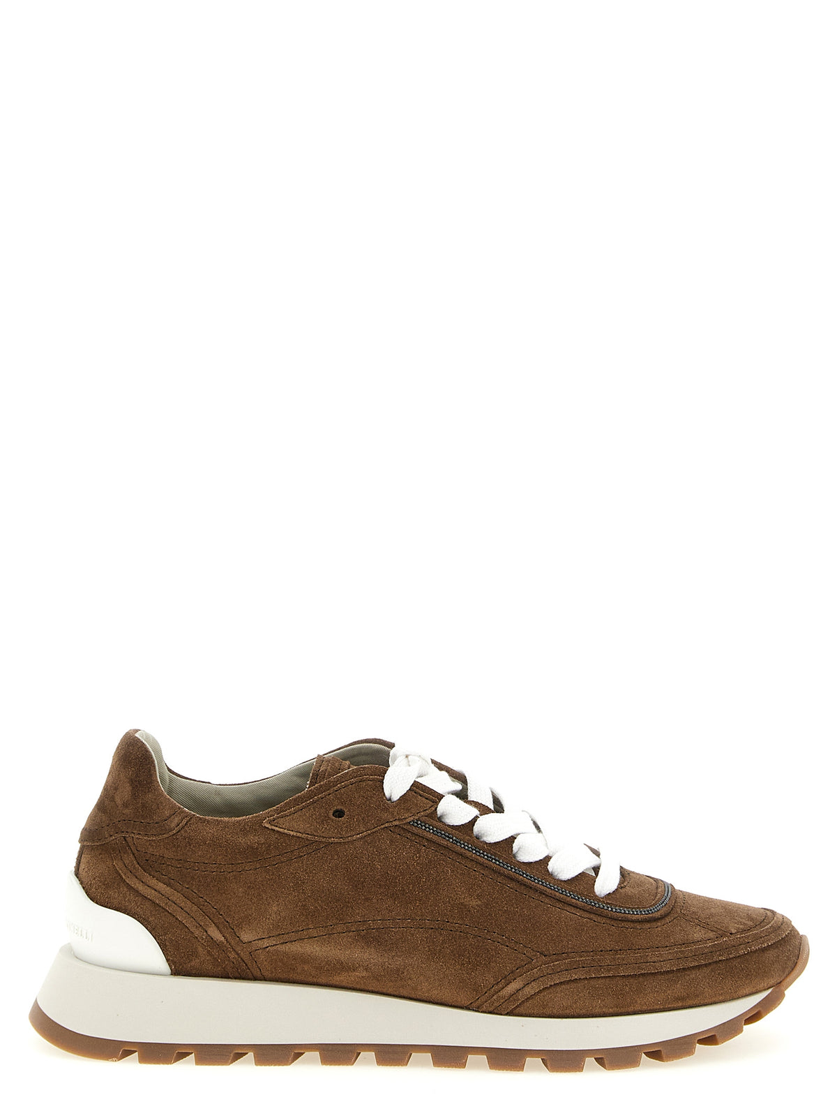 Brunello Cucinelli Brown Calfskin Low Top Women's Sneakers