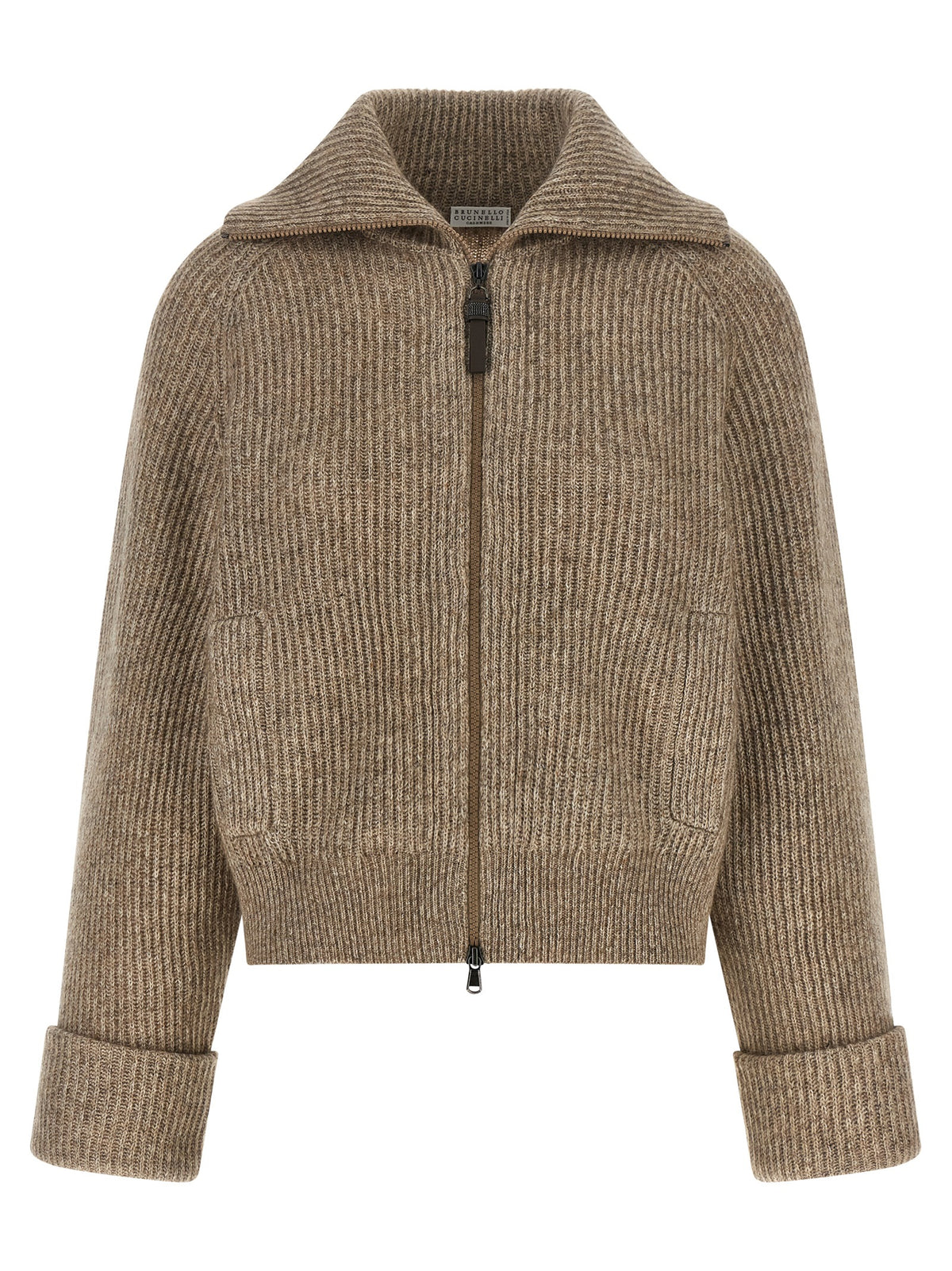 Brunello Cucinelli Beige Cashmere Women's Cardigan