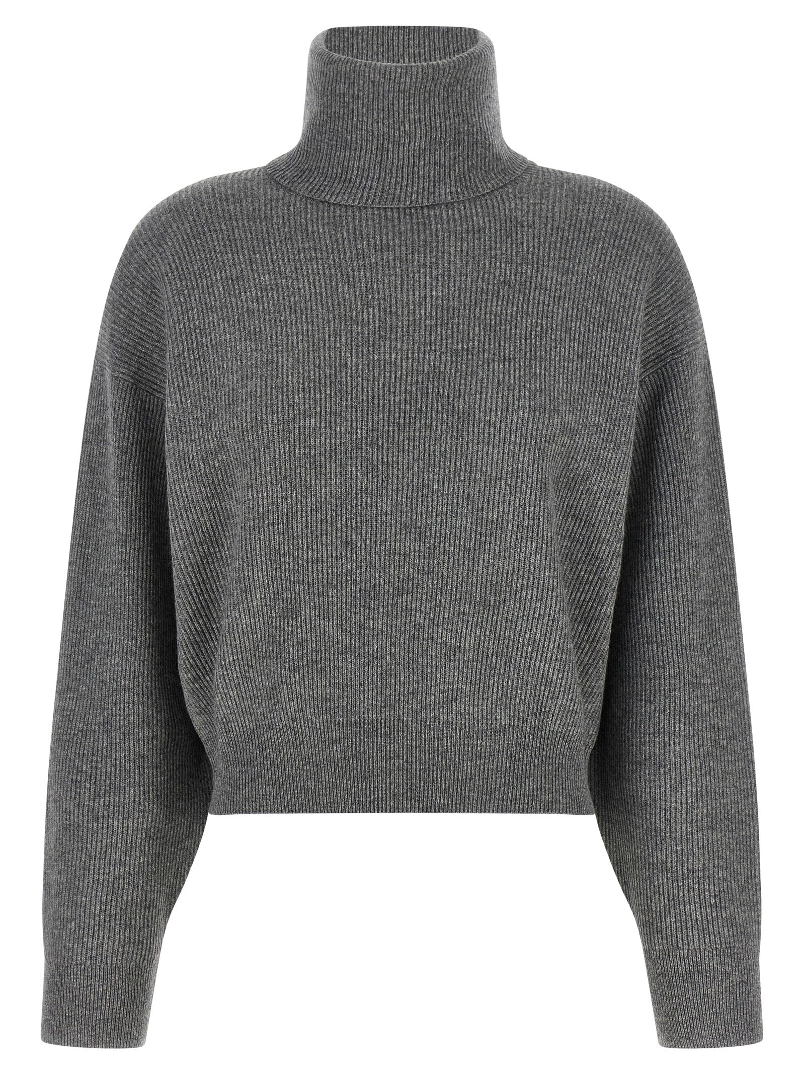 Brunello Cucinelli Gray Virgin Wool Women's Cardigan