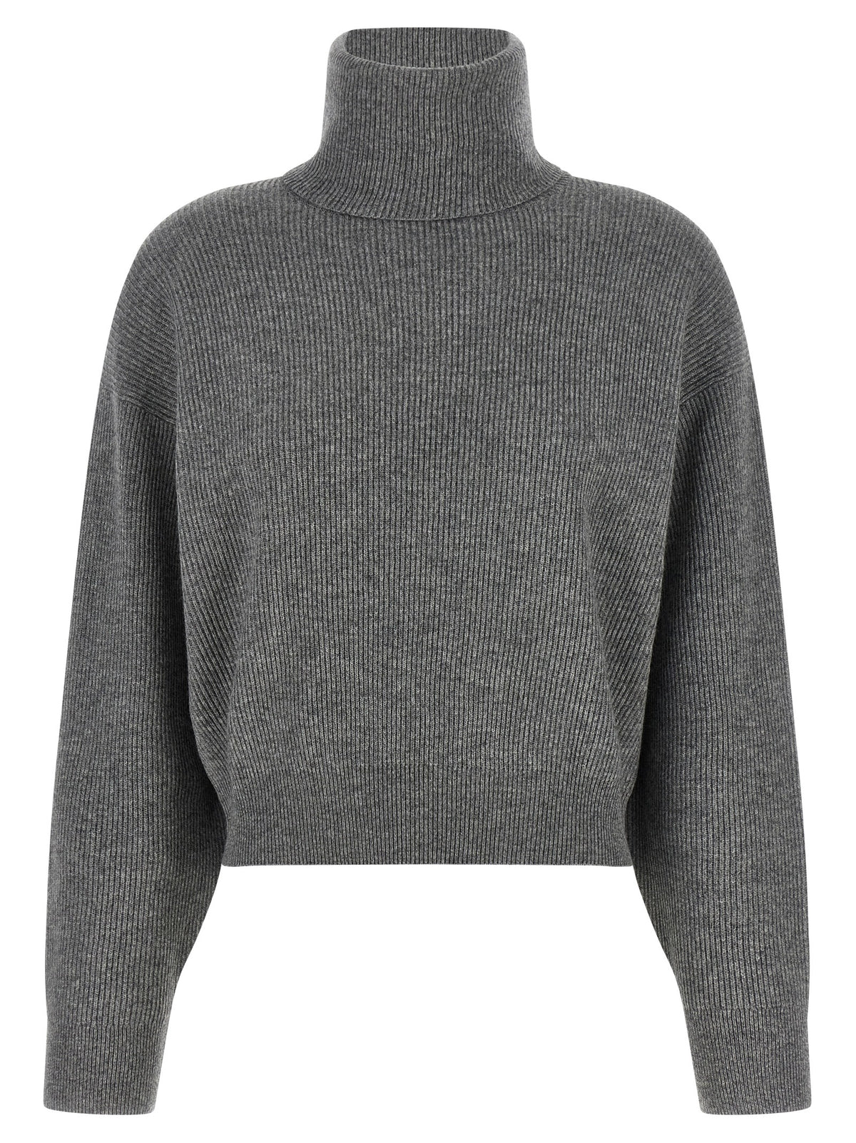 Brunello Cucinelli Gray Virgin Wool Women's Cardigan