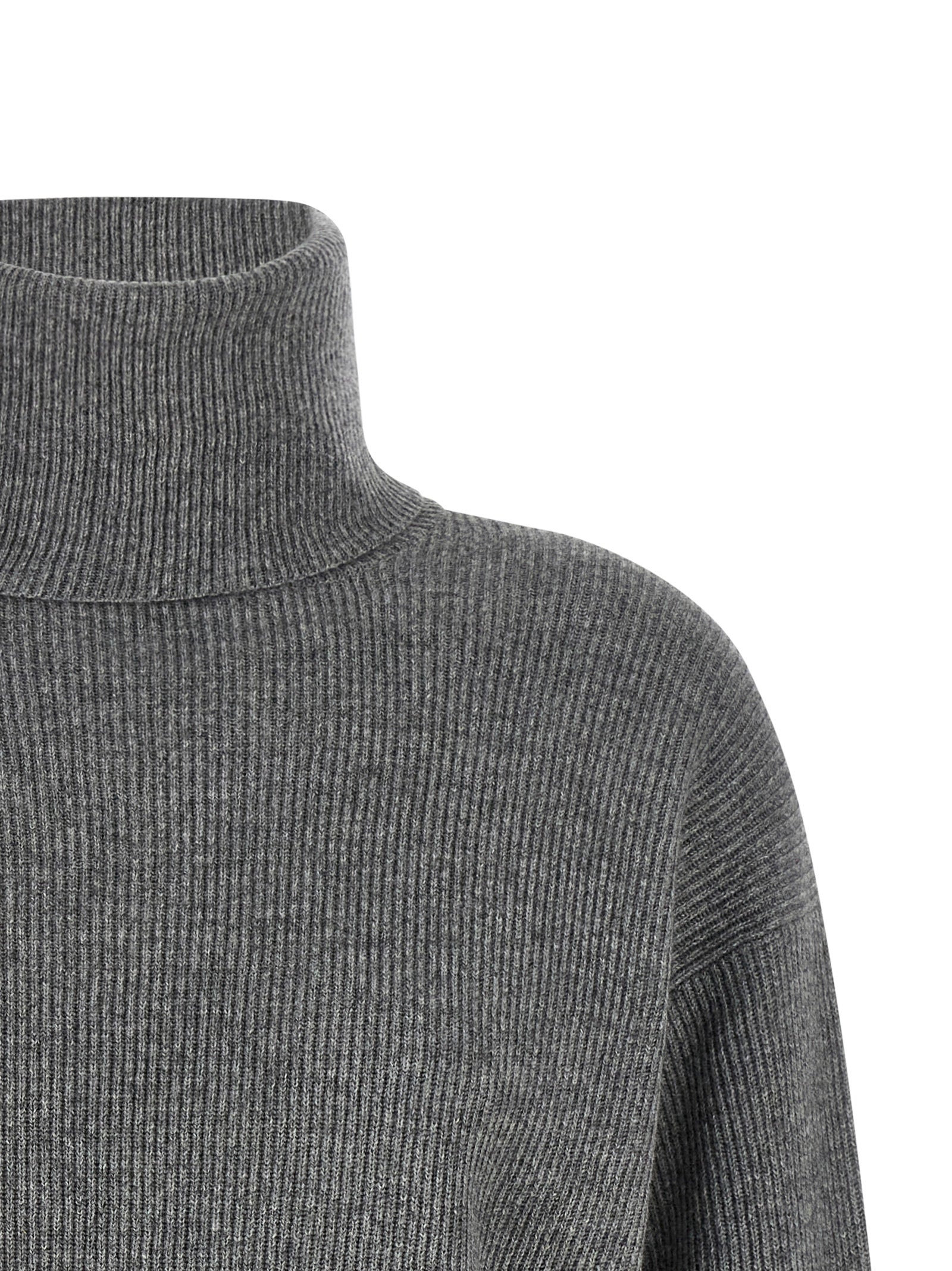 Brunello Cucinelli Gray Virgin Wool Women's Cardigan