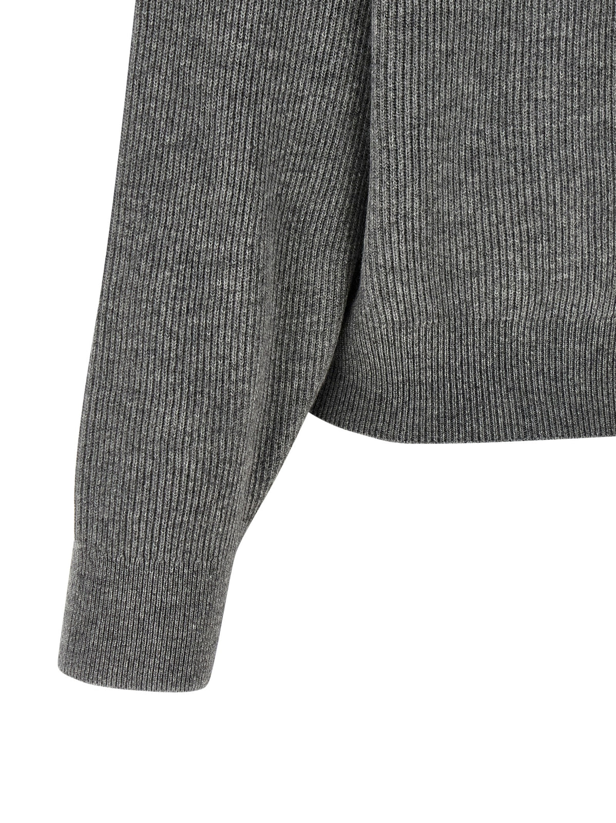 Brunello Cucinelli Gray Virgin Wool Women's Cardigan