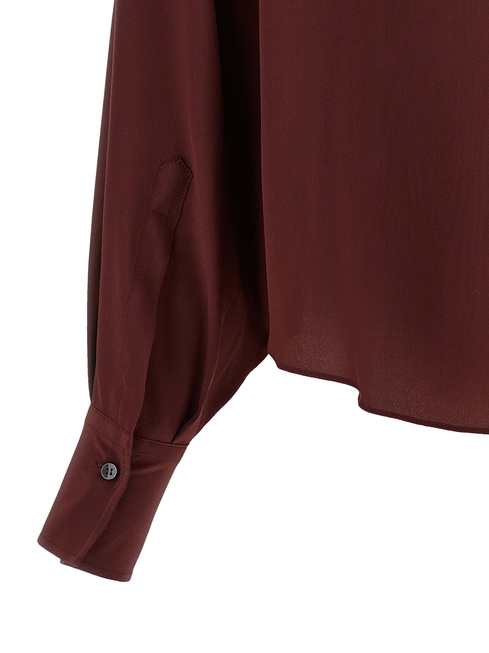 Brunello Cucinelli Bordeaux Silk Women's Blouse