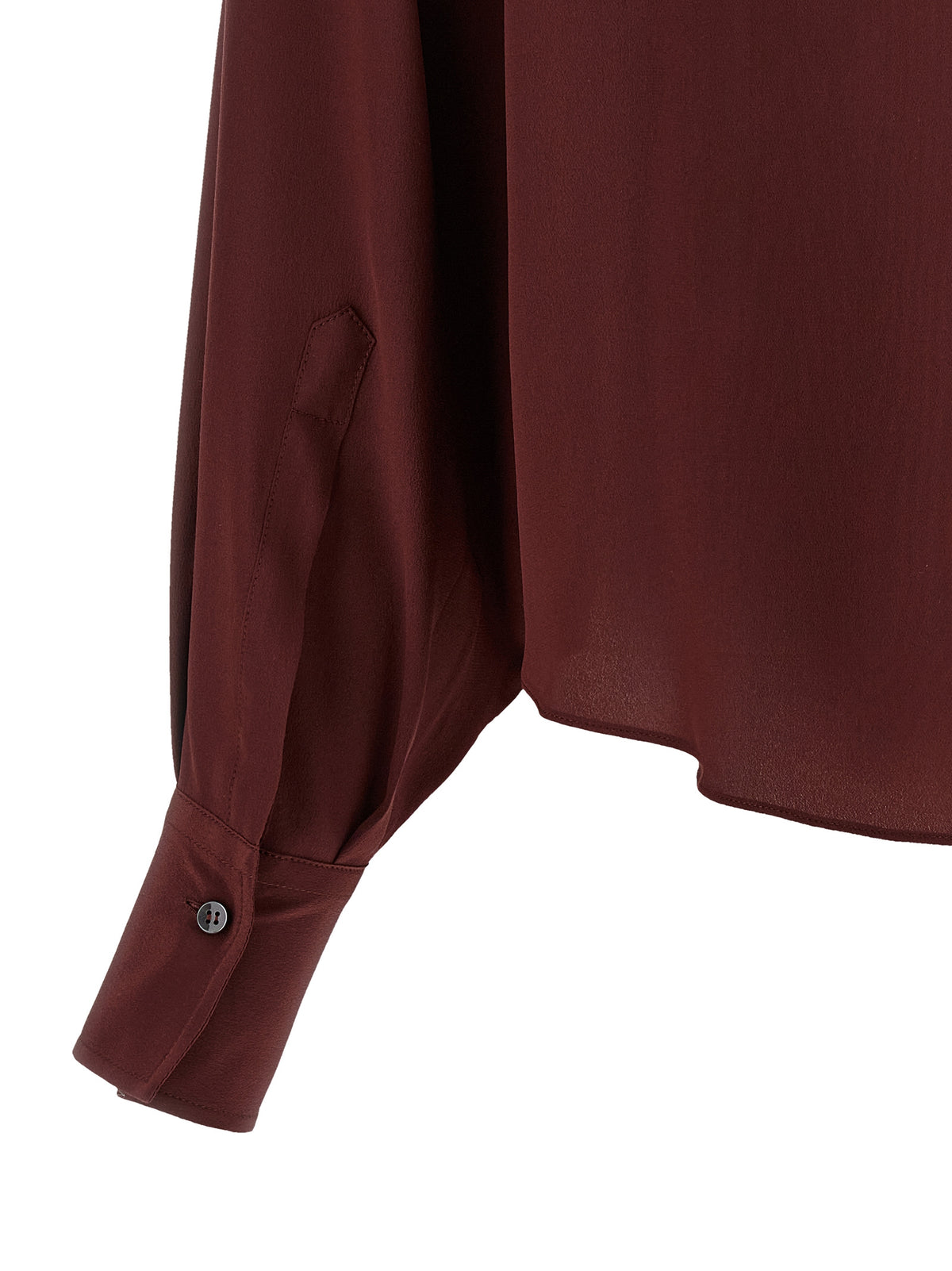 Brunello Cucinelli Bordeaux Silk Women's Blouse