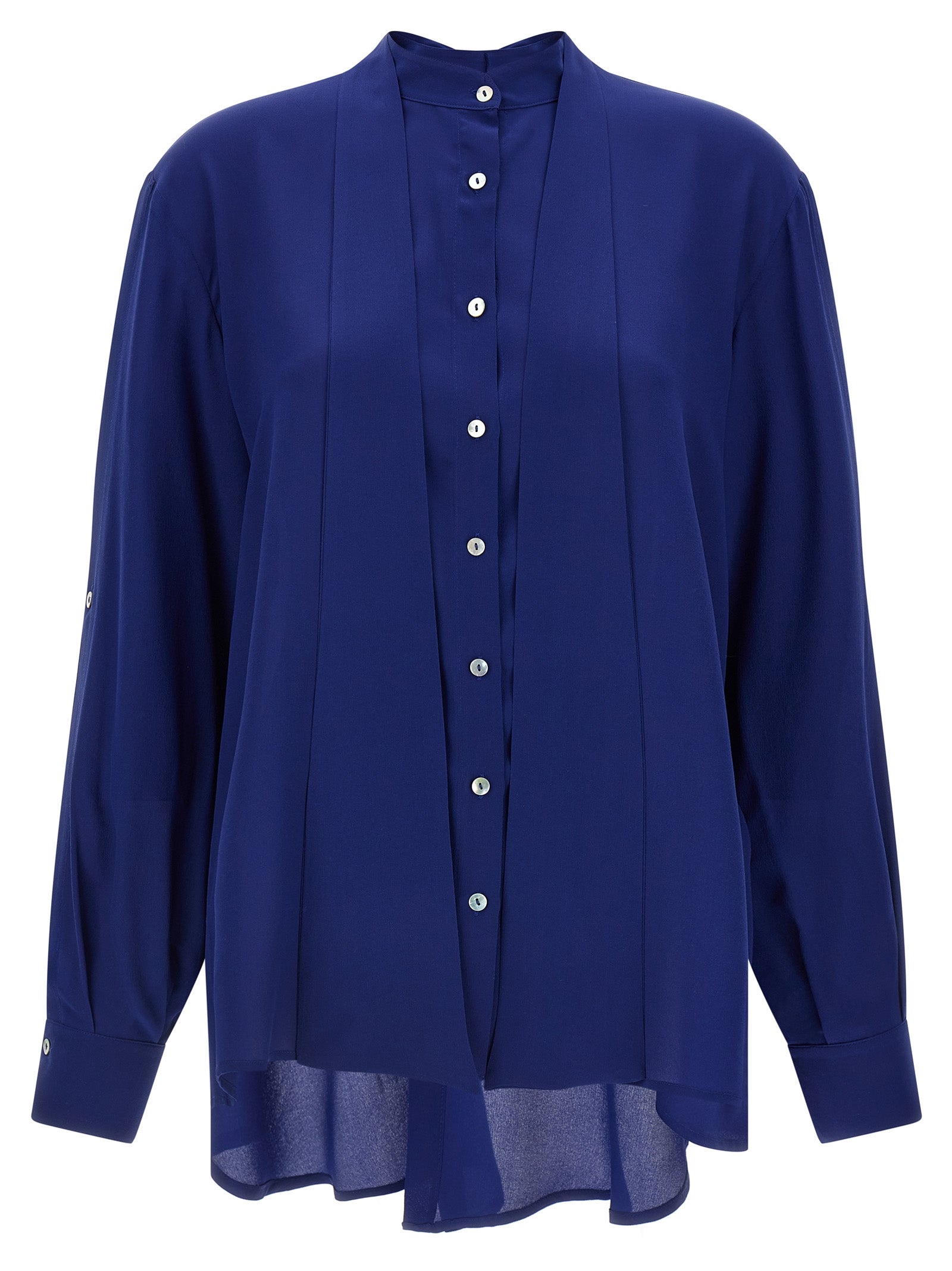 DI.LA3 PARI' Blue Silk Women's Blouse