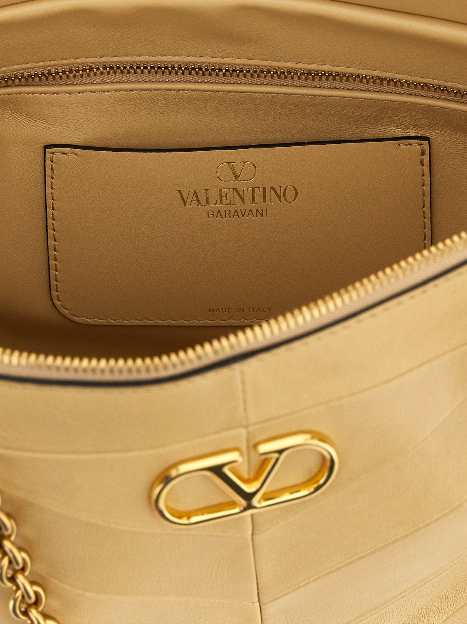 Valentino Garavani Beige Lamb Leather Shoulder Women's Bag