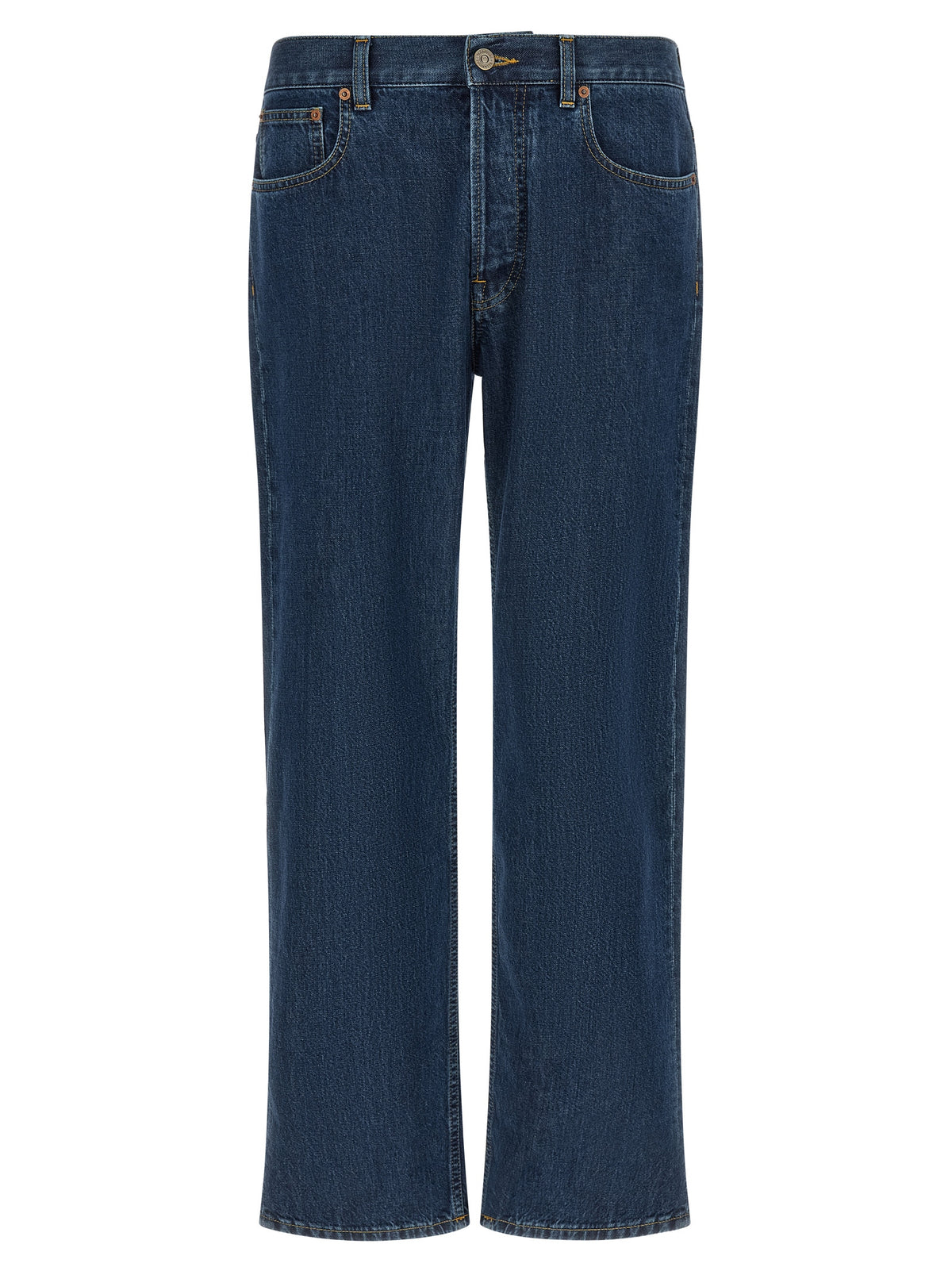Valentino Garavani Blue Cotton Straight-Leg Men's Jeans