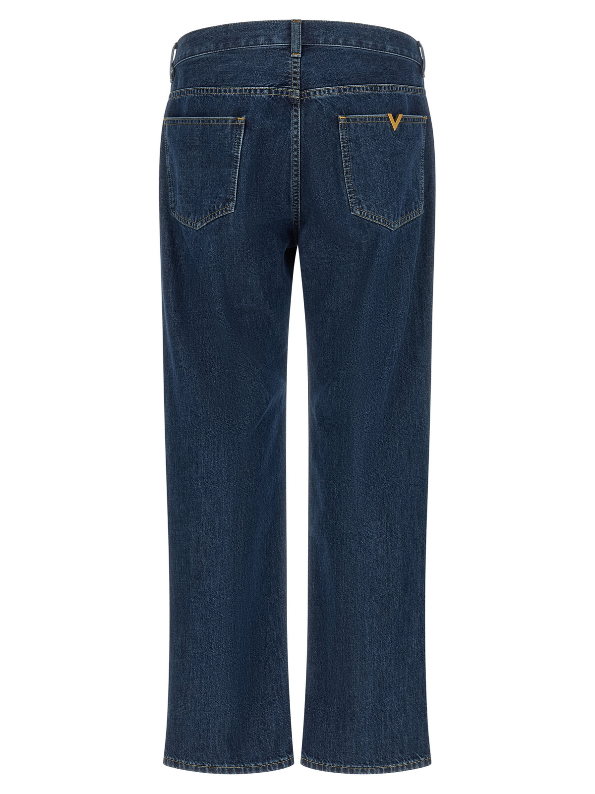 Valentino Garavani Blue Cotton Straight-Leg Men's Jeans