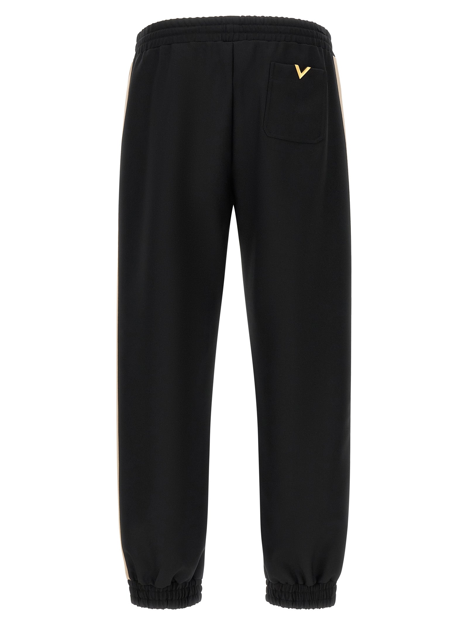 Valentino Garavani Black Polyester Athletic Men's Pants