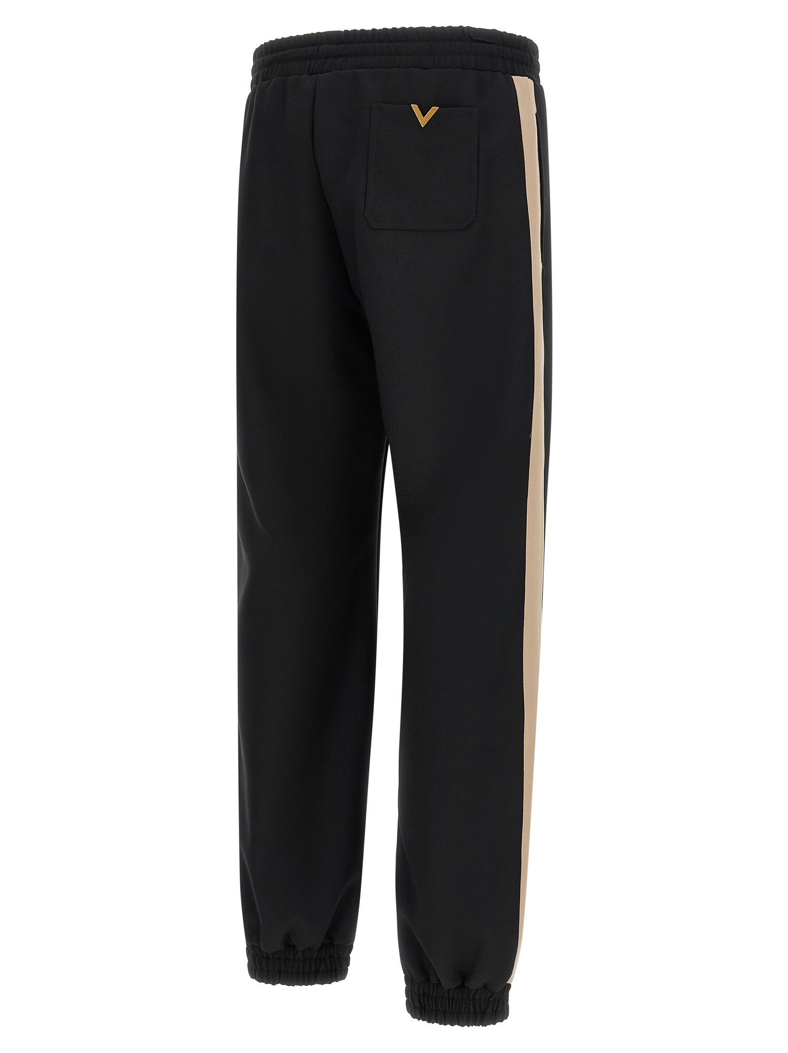 Valentino Garavani Black Polyester Athletic Men's Pants