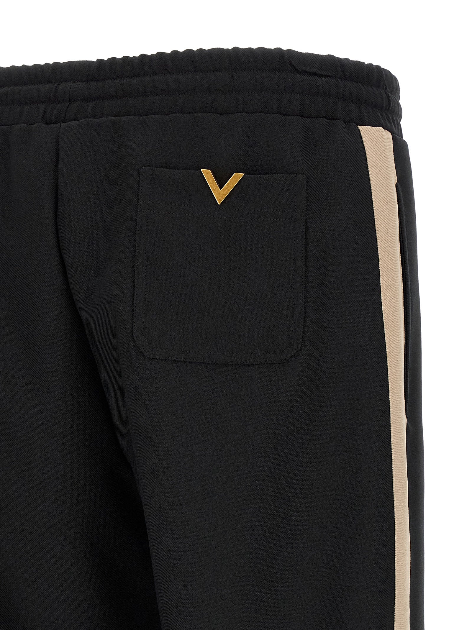 Valentino Garavani Black Polyester Athletic Men's Pants