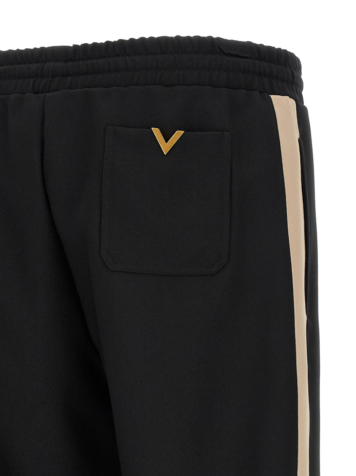 Valentino Garavani Black Polyester Athletic Men's Pants