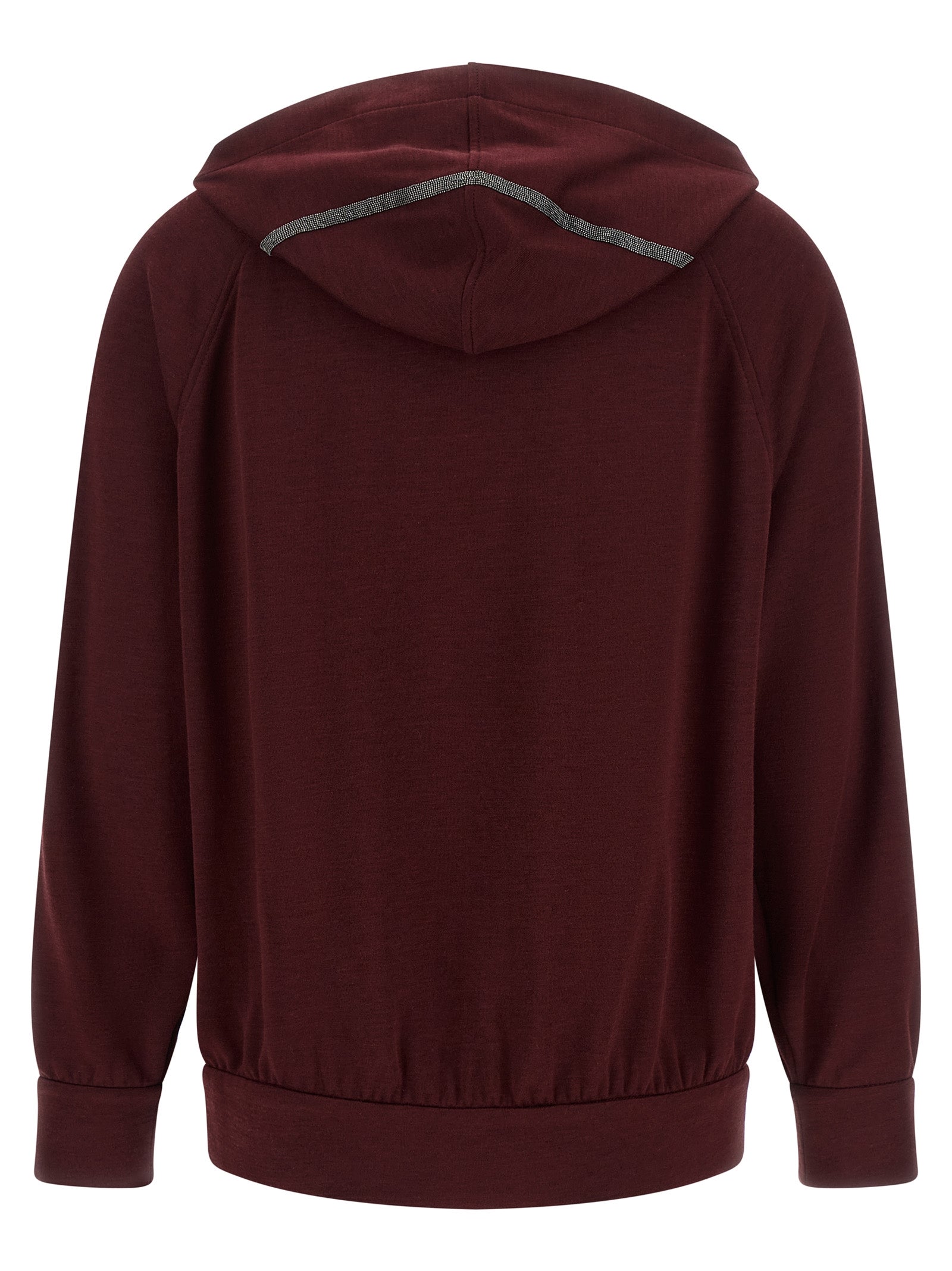Brunello Cucinelli Bordeaux Cotton Women's Sweatshirt