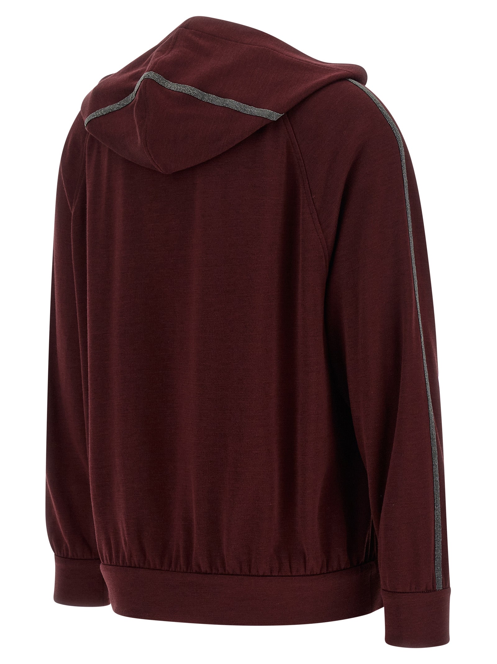 Brunello Cucinelli Bordeaux Cotton Women's Sweatshirt