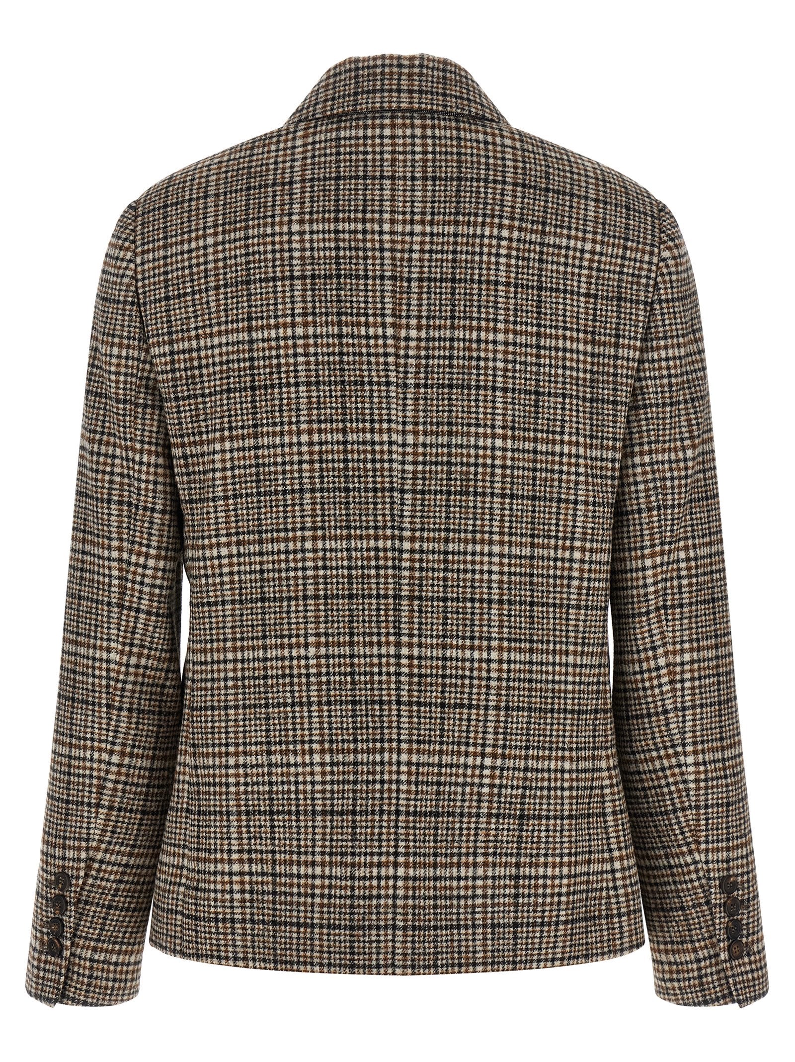 Brunello Cucinelli Beige Alpaca Leather Women's Blazer